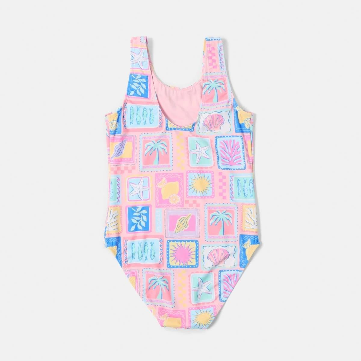 6 One Piece Print Bather COASTAL CHARM BLUSHING ROSE, 6 of 7