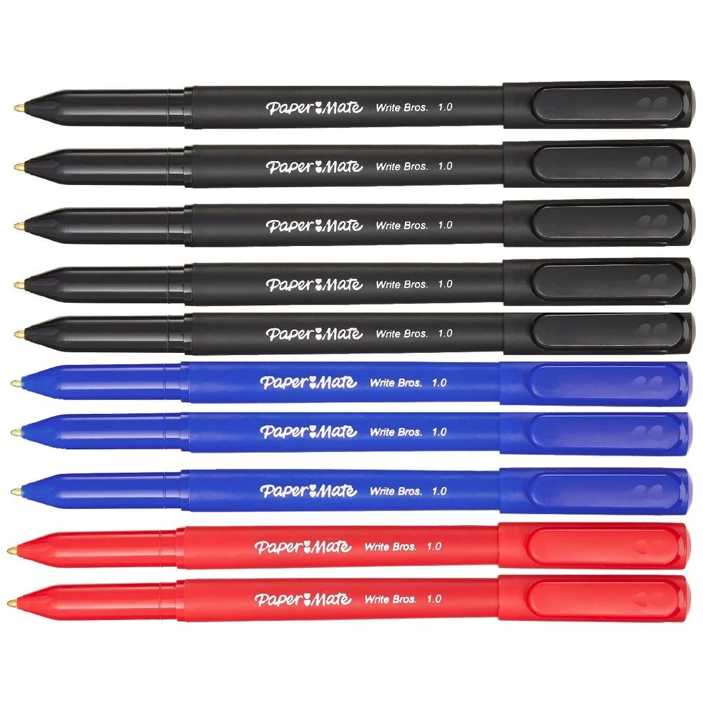 2 Paper Mate Write Bros Ballpoint Pen Assorted 10 Pack, 2 of 8