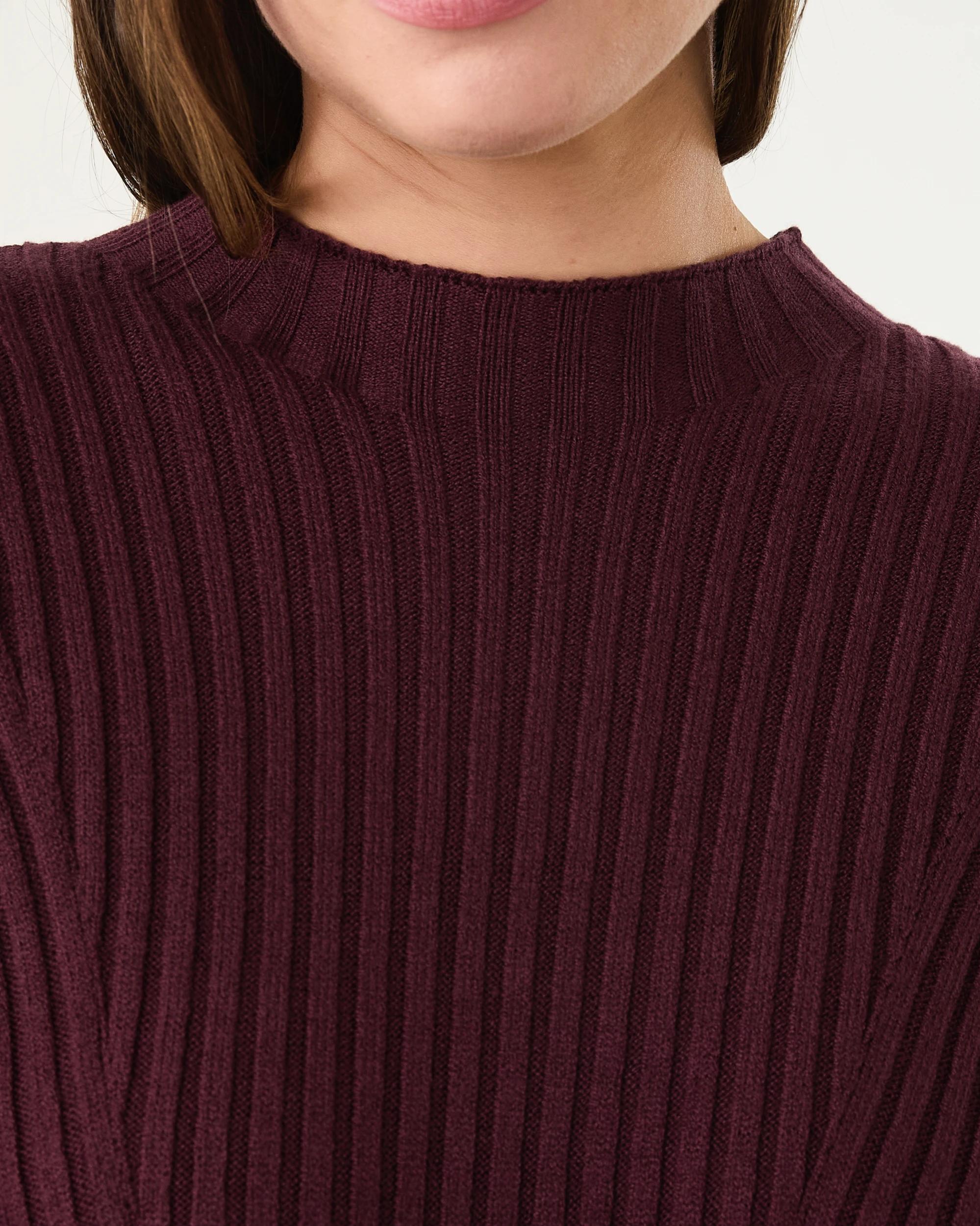4 Long Sleeve True Knit Skater Mini Dress Red Royale, 4 of 7