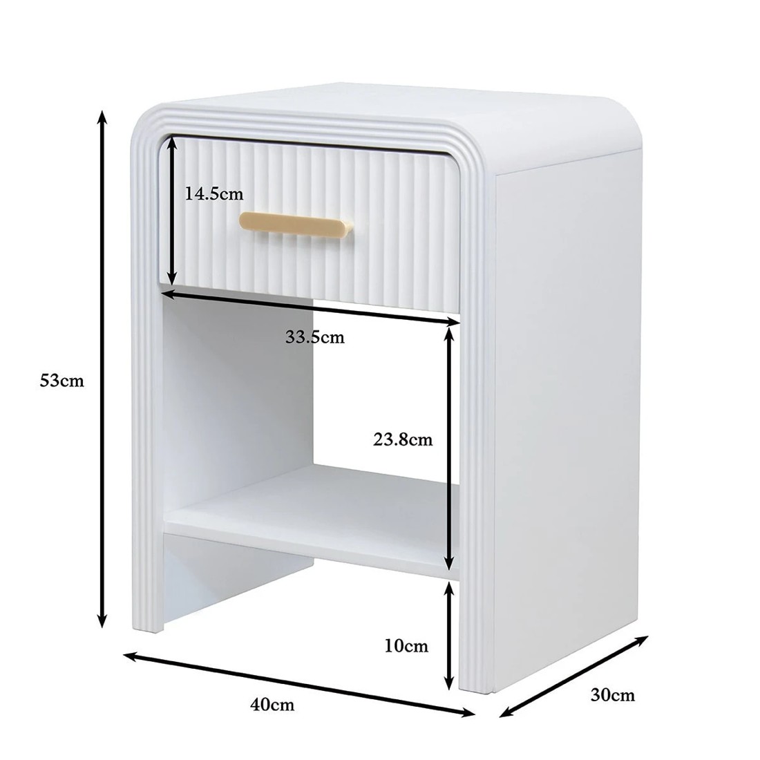 10 Linear 1 Drawer Bedside Table, 10 of 10