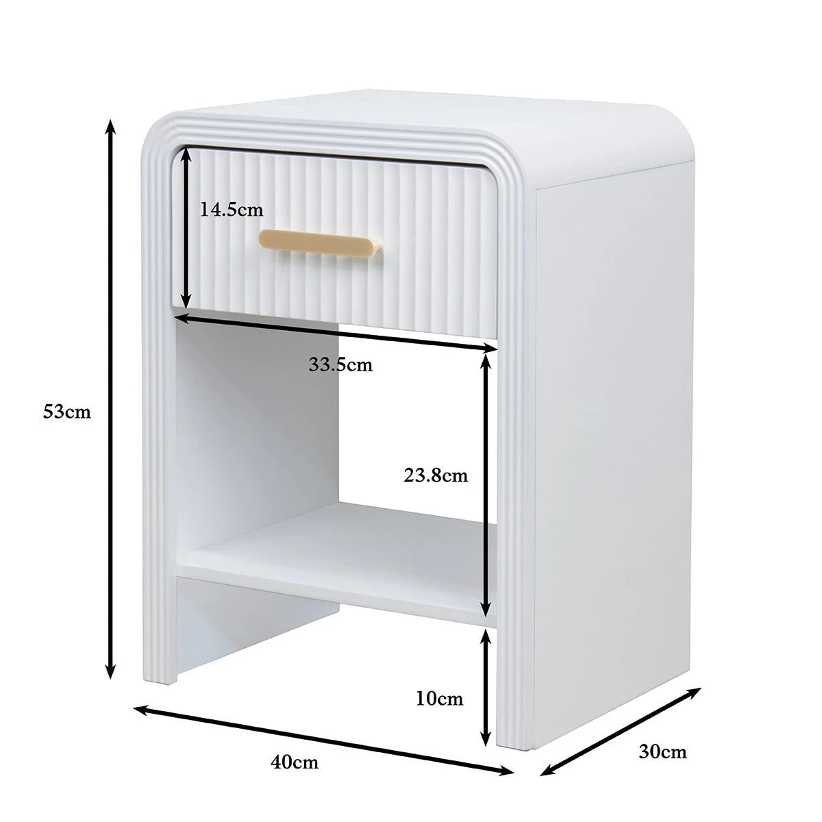 10 Linear 1 Drawer Bedside Table, 10 of 10