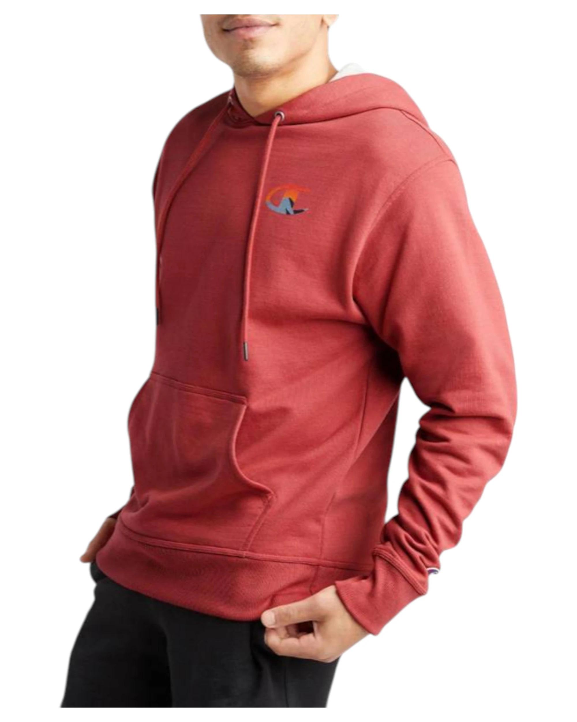 2 Champion Mens Powerblend Redwood Red Graphic Hoodie REDWOOD RED, 2 of 3