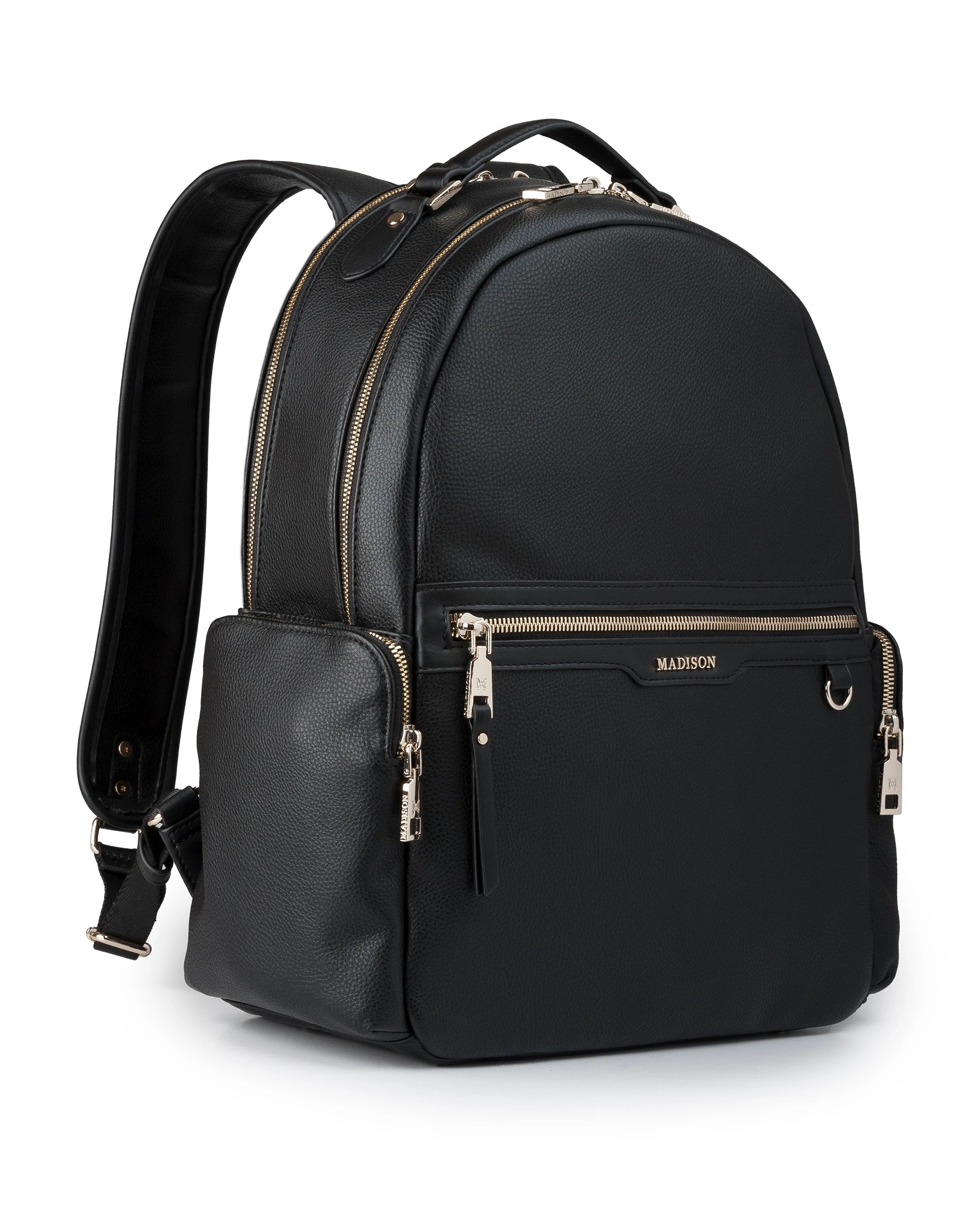 3 Madison Accessories Tonya Baby Backpack with Change Mat - Black, 3 of 9