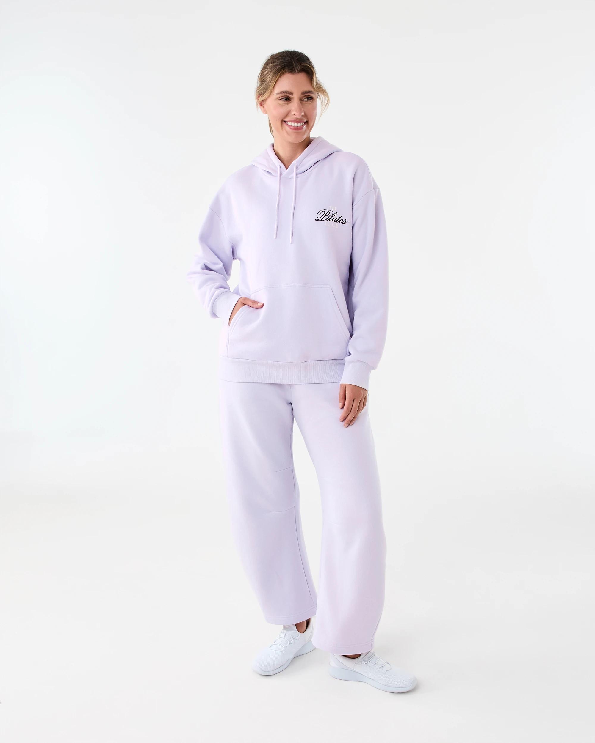 9 Active Womens Graphic Fleece Hoodie Mist Lilac, 9 of 9