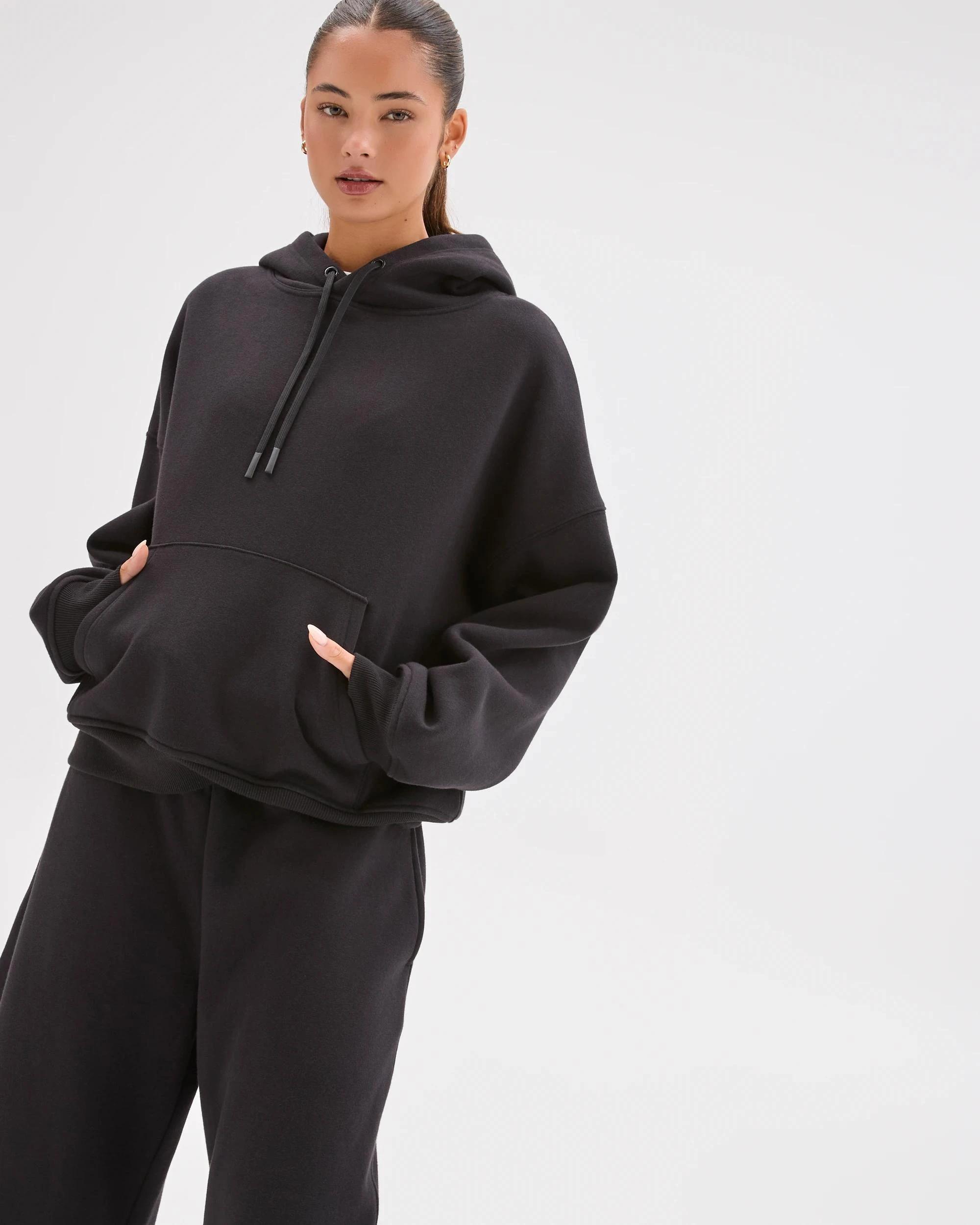 3 Lily Loves Australian Cotton Blend Hoodie BLACK, 3 of 7