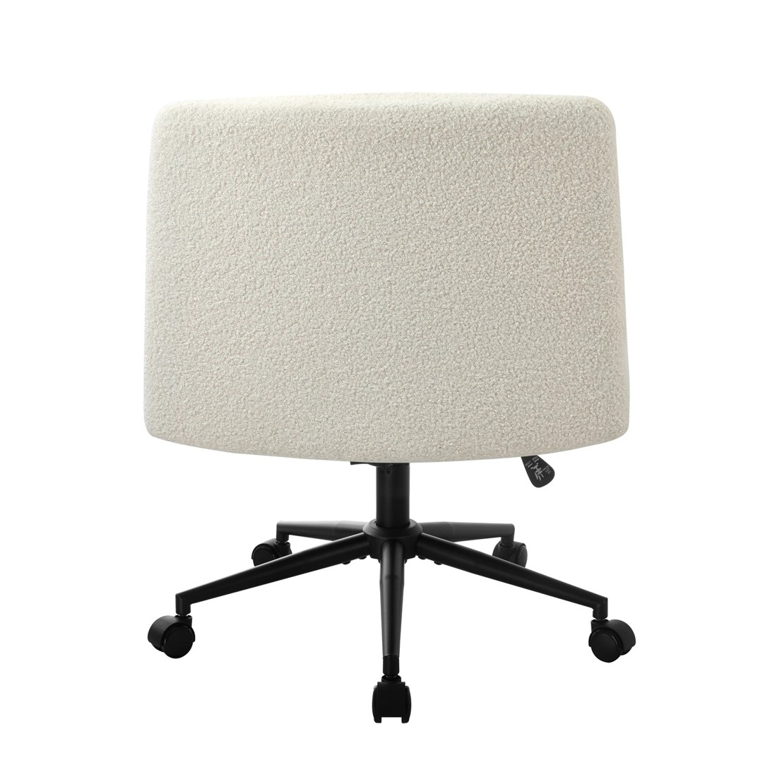 3 Oikiture Armless Office Desk Chair Boucle
 - White, 3 of 10