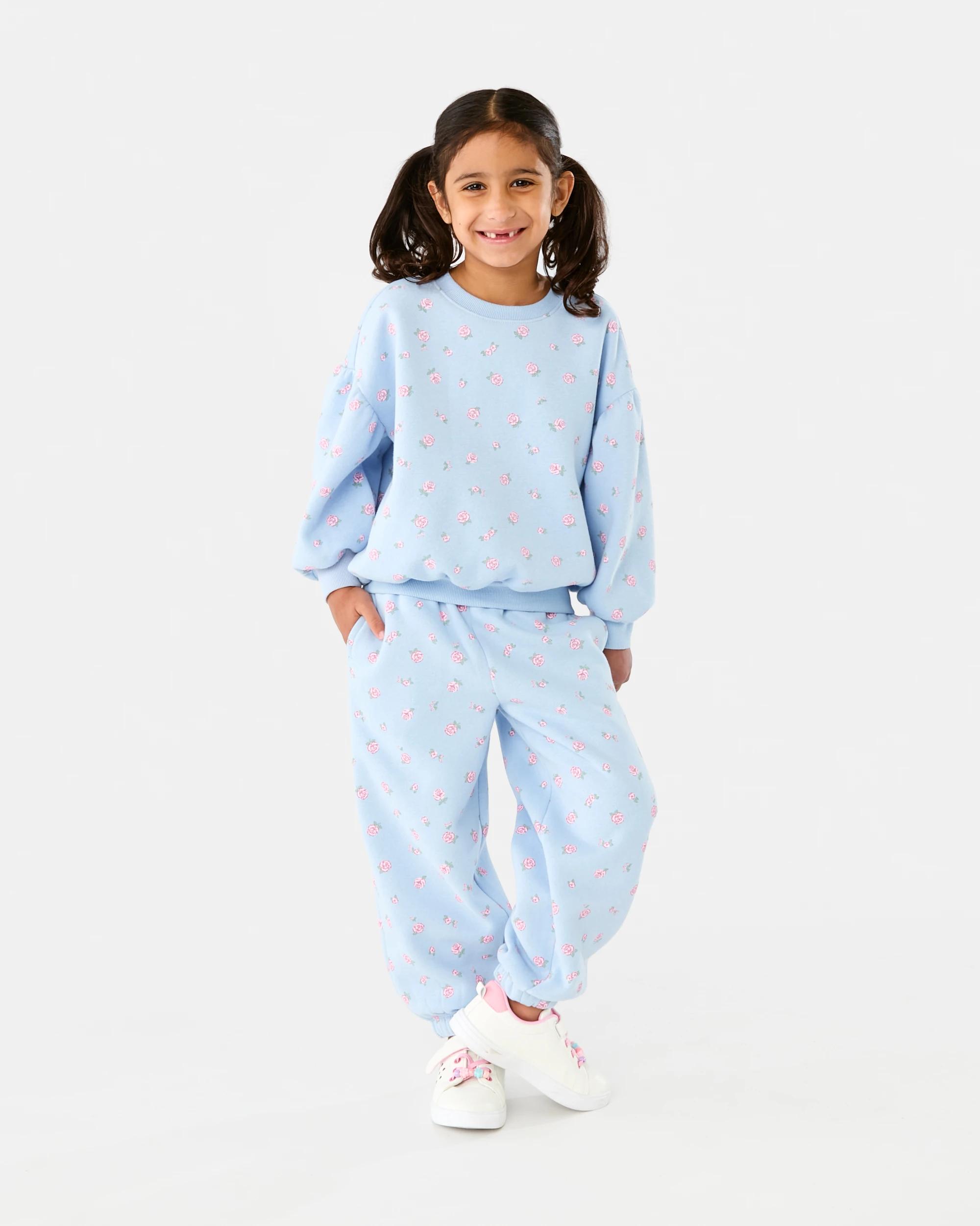 6 Oversized All Over Print Crew Neck Sweatshirt Blu Rose, 6 of 7