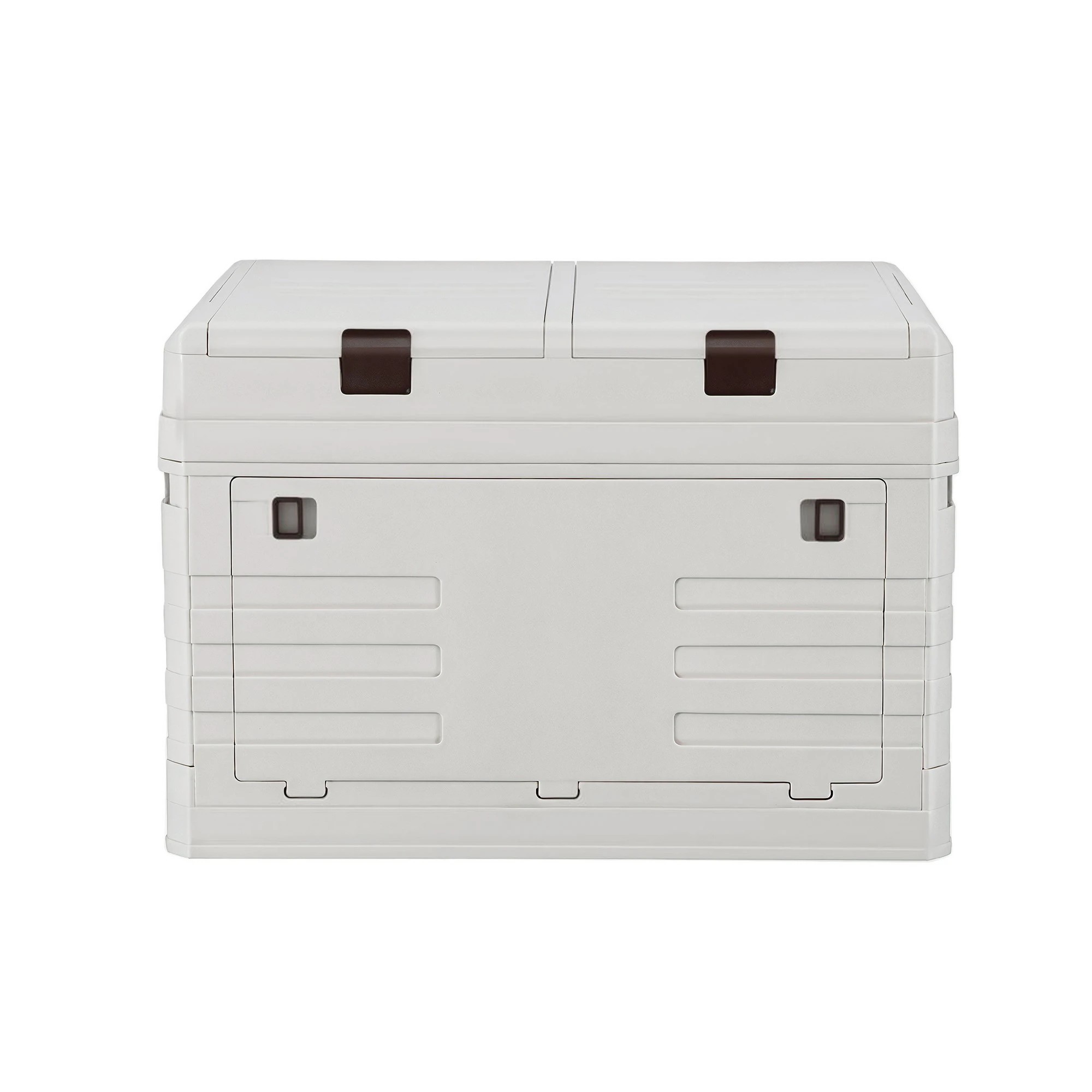 1 Gardeon 80L Outdoor Storage Box Foldable Camping Collapsible Bins Organizer - Beige, 1 of 6