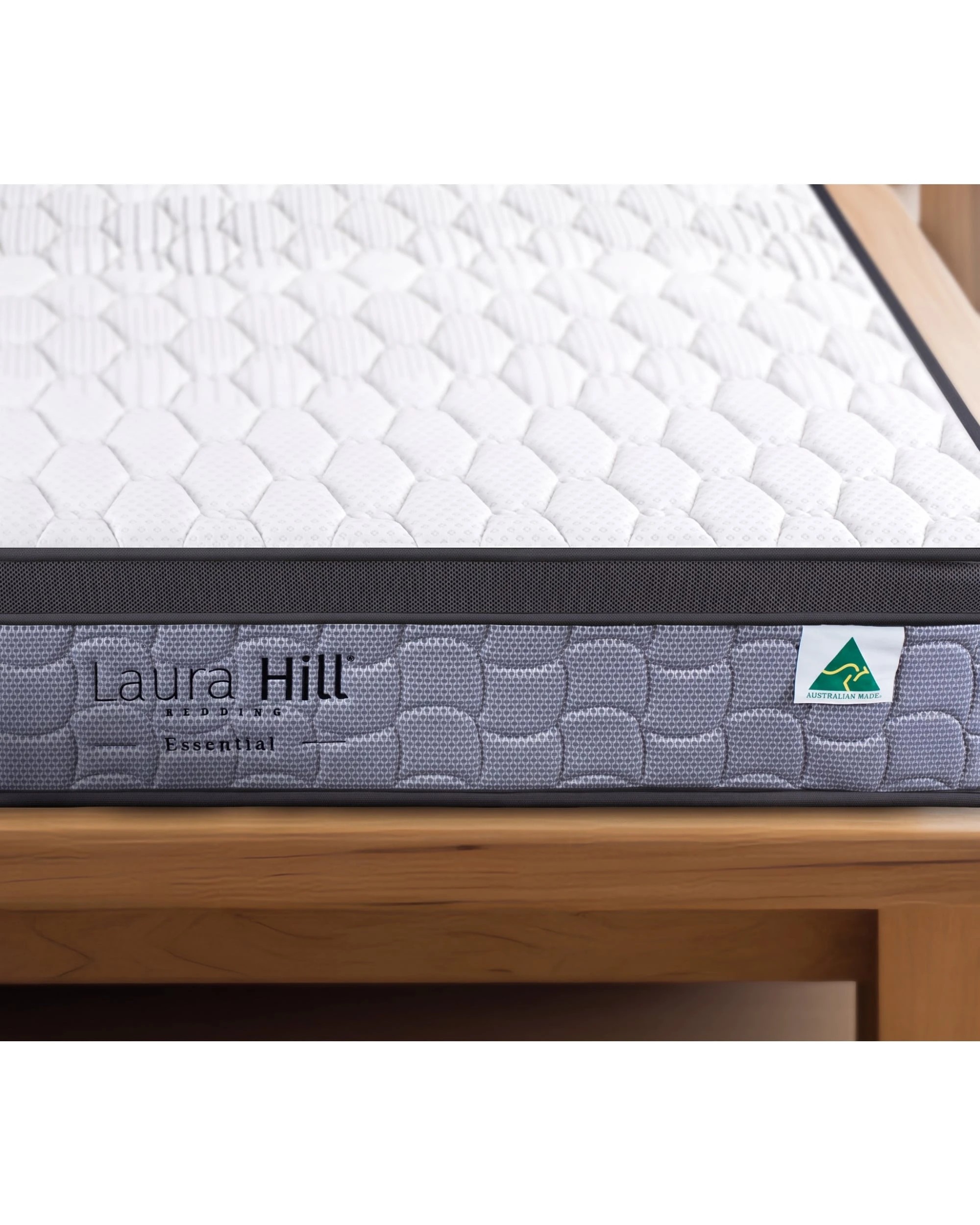7 Laura Hill Essential Mattress Single - Australian Made, 32cm Medium Support - Single Bed - Grey, 7 of 9