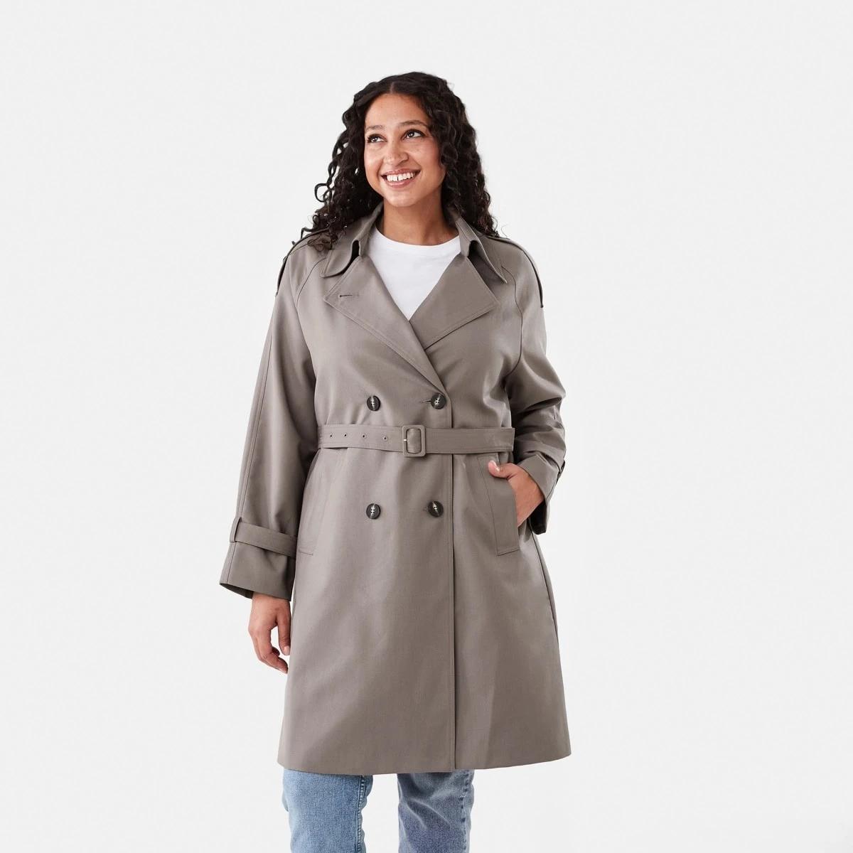 1 Lightweight Trench Coat Taupe Brn, 1 of 10