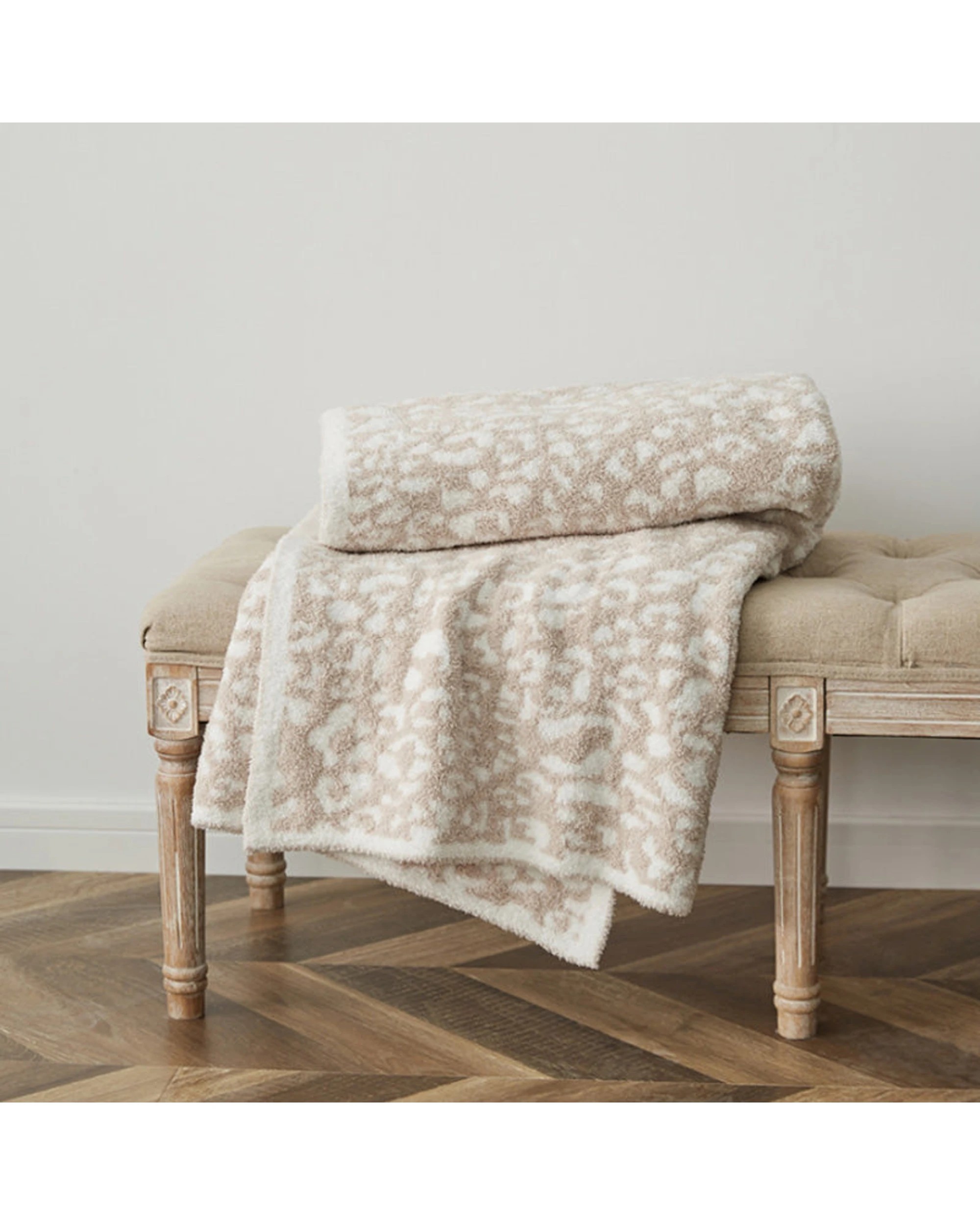 3 Cotton More Leopard Pattern Microfibre Winter Throw Blanket 130x160cm - Beige, 3 of 6