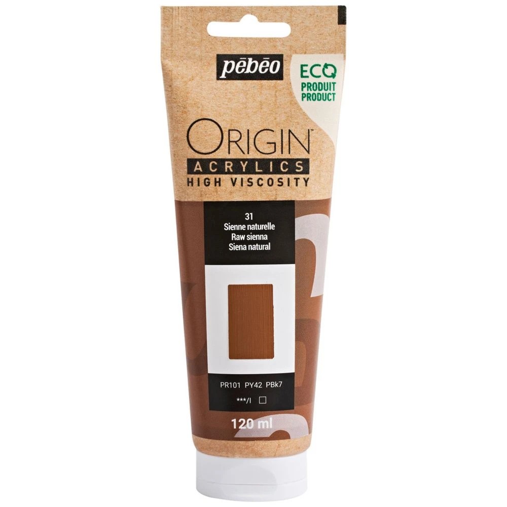 2 Pebeo Origin Acrylic Paint 120mL Natural Sienna, 2 of 3
