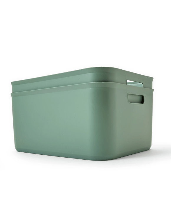 2 Pack 12.5L Utile Tubs - Green
