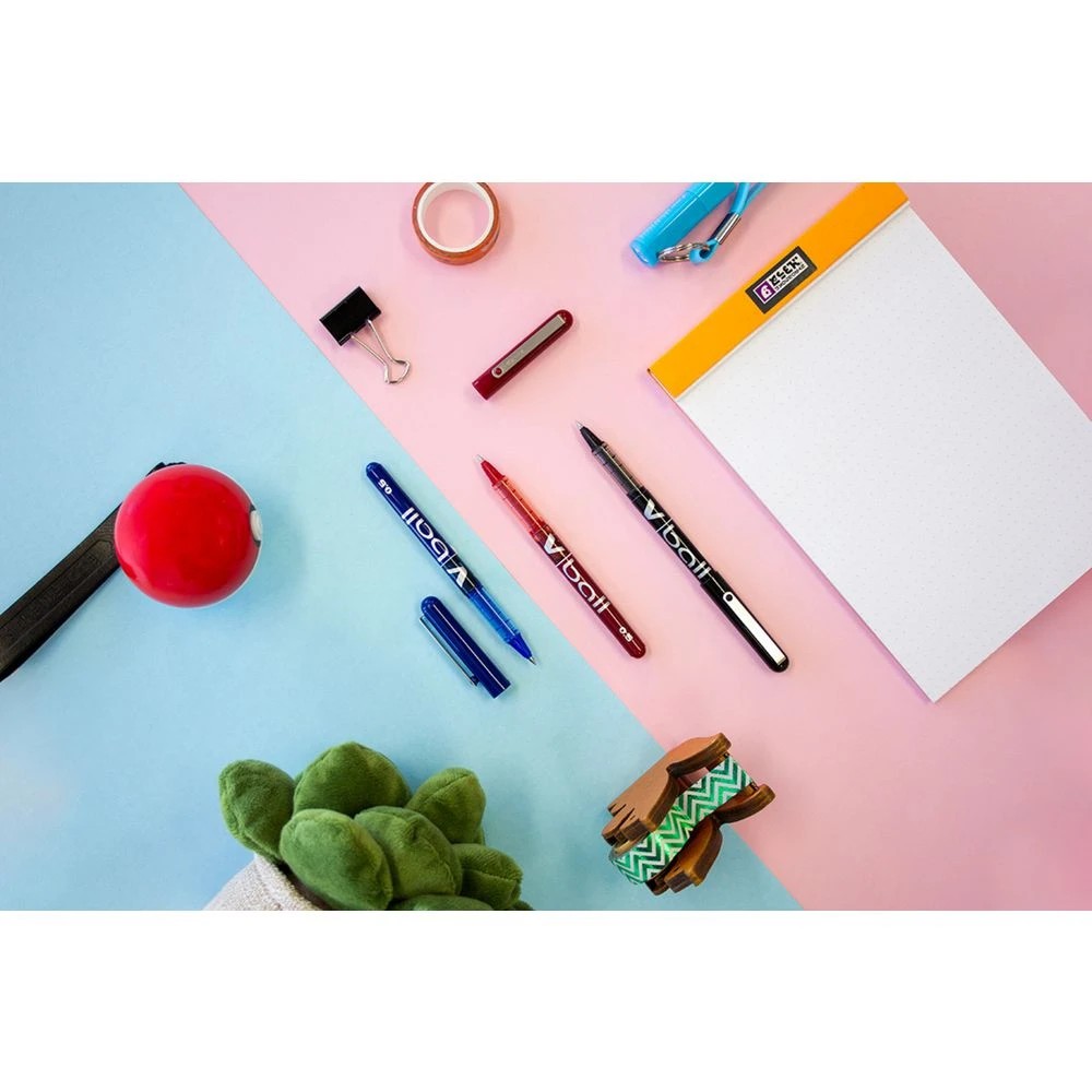 6 PILOT V Ball Extra Fine Rollerball Pen 0.5mm Assorted 3Pk, 6 of 6