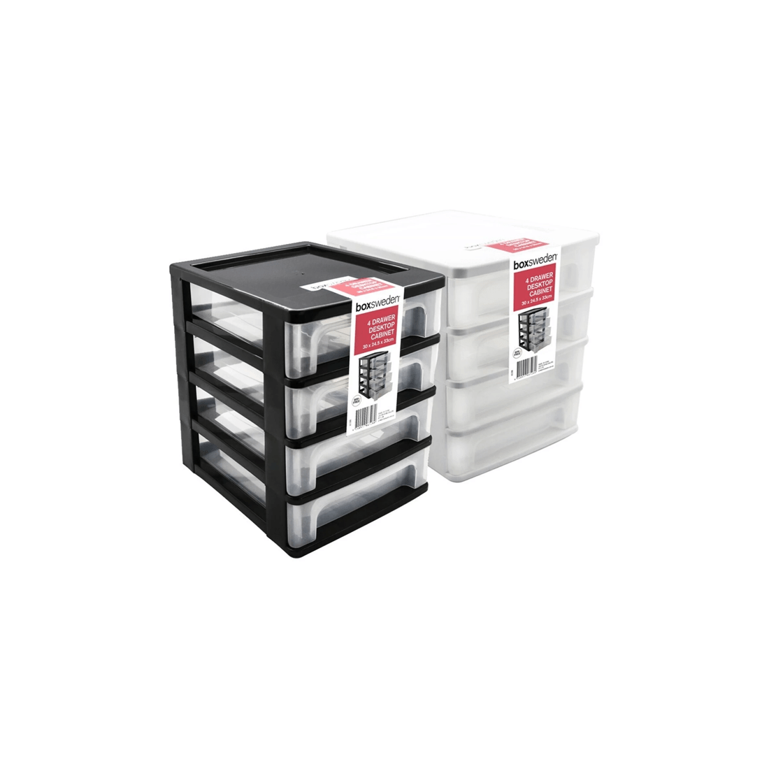 4 Boxsweden 4 Layer Desktop Drawer Cabinet 30x33cm Desk Storage
 - Black, 4 of 5