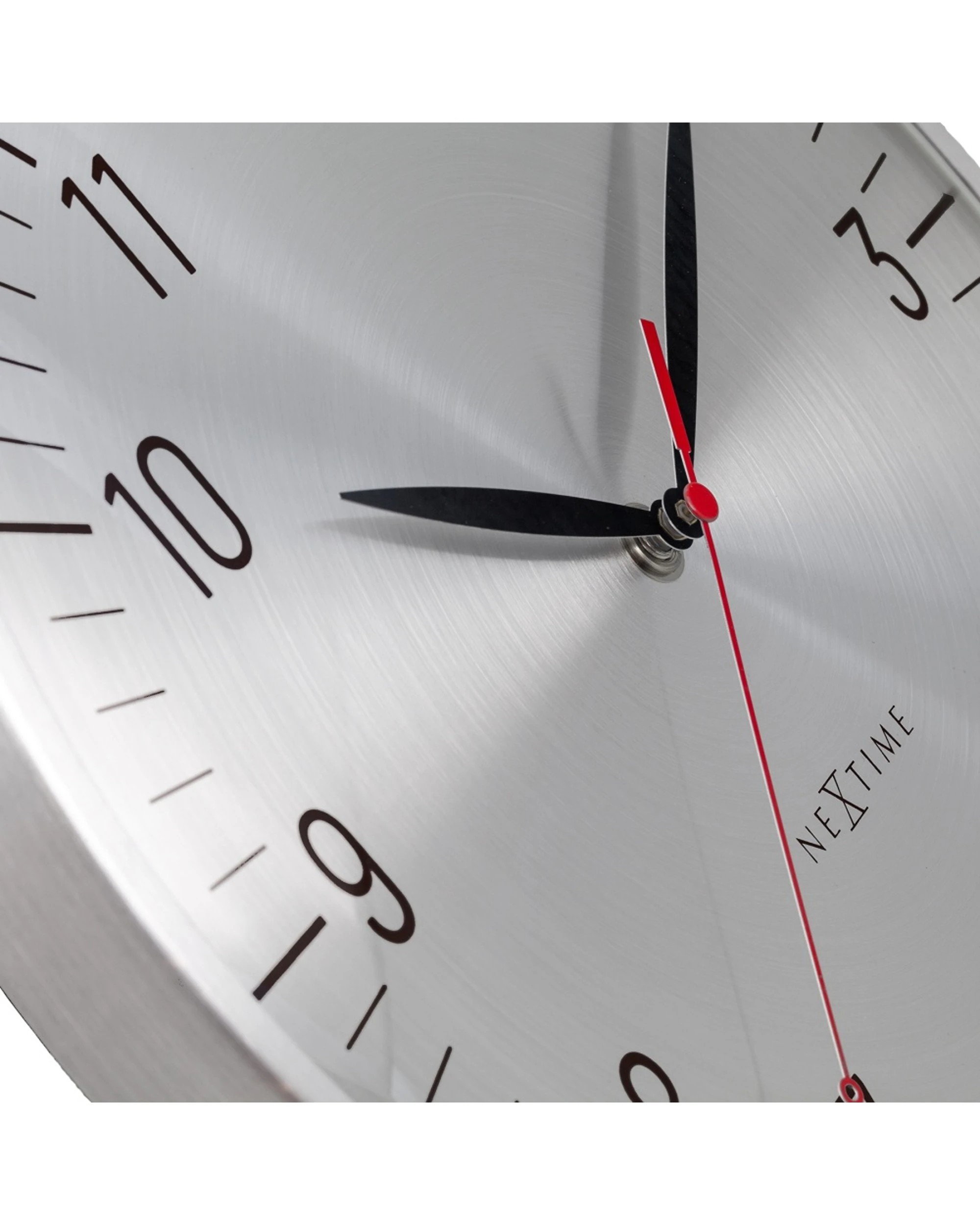 5 NeXtime Frankfurt Wall Clock Sleek Aluminium Silent Modern Design 30.5cm - Silver, 5 of 5