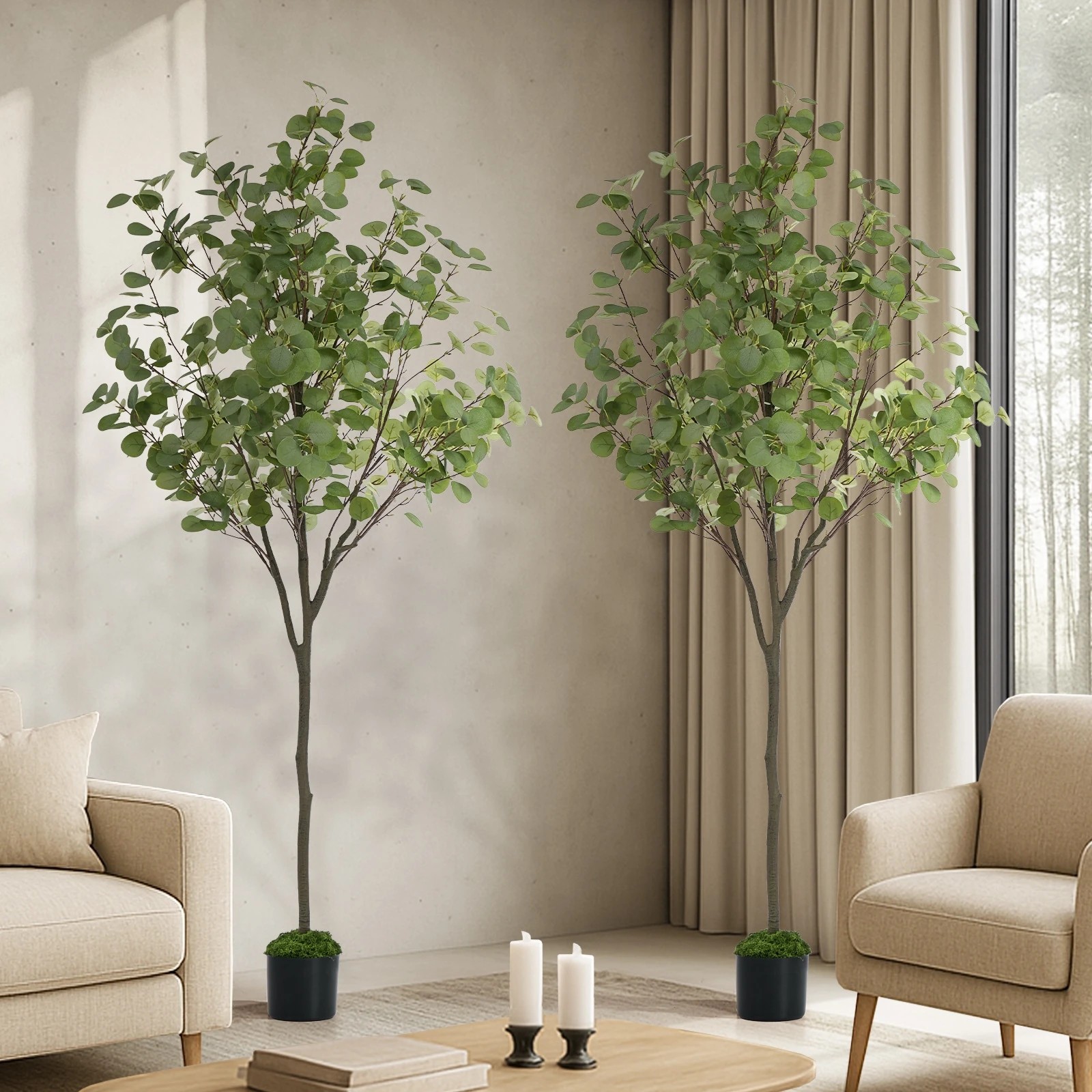 3 Livsip 2x Artificial Eucalyptus Tree 150cm Potted Faux Plant Outdoor Home Decor, 3 of 8