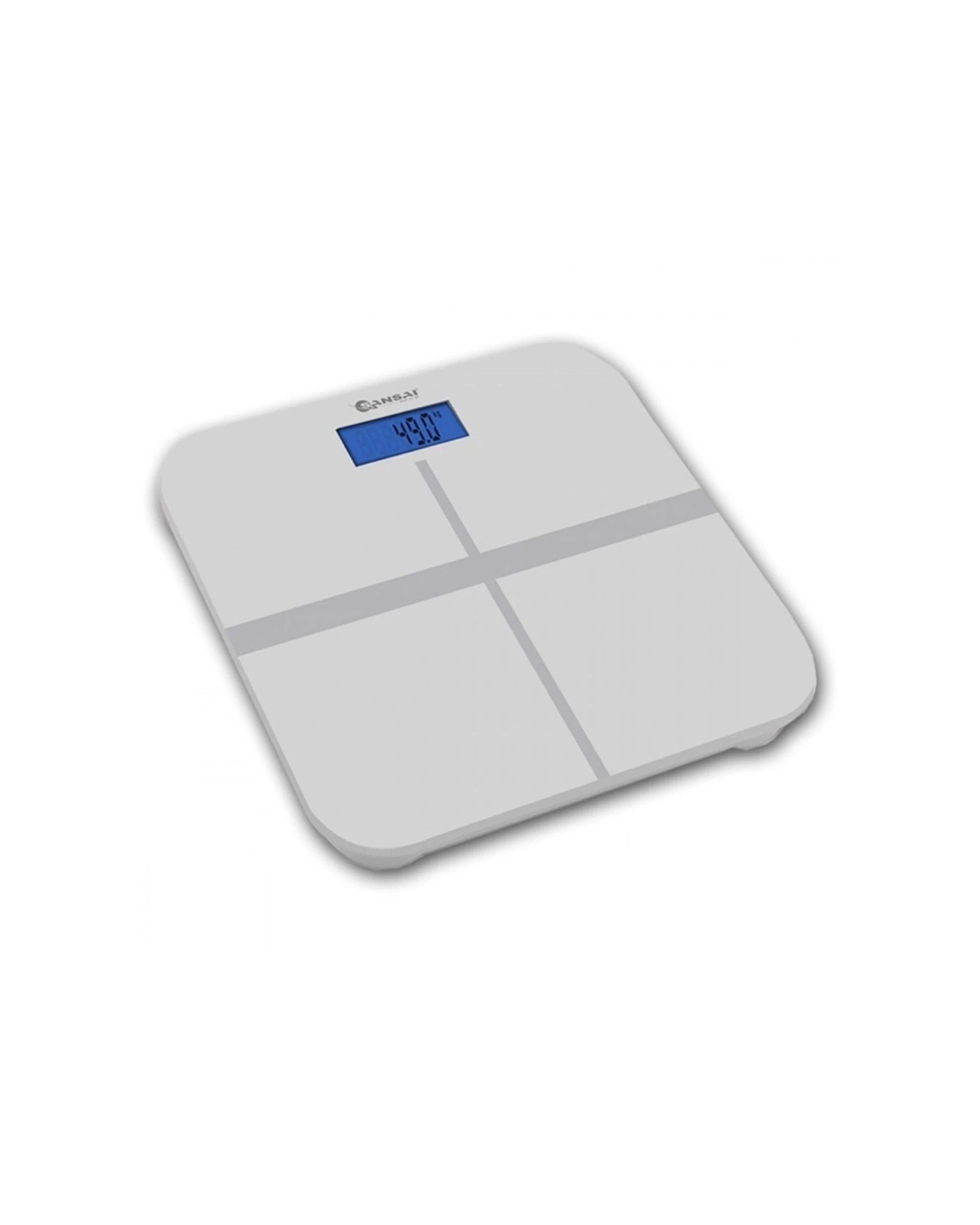 1 Sansai Digital Personal Bathroom Scale Precision Glass Body Weight Measure - White, 1 of 1