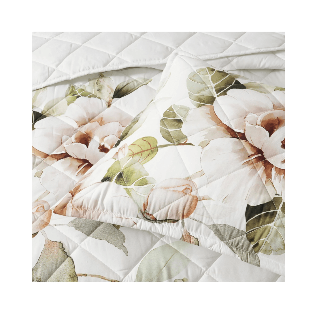 4 Bianca Bedding Rosalia Olive Polyester Quilted Coverlet Set (Super King 280 x 235 cm)
 - Super King Bed
 - green, 4 of 5