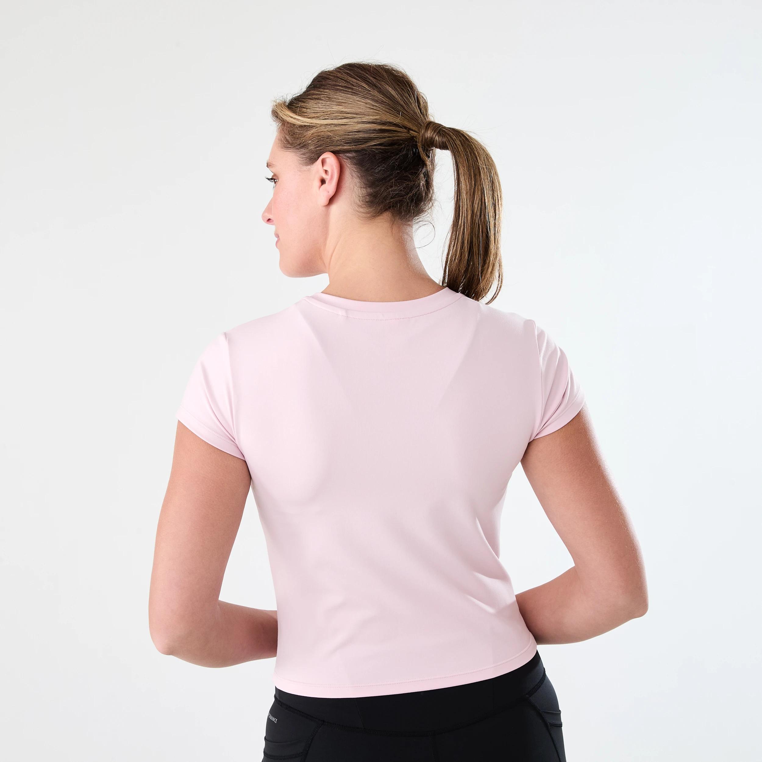 3 Active Womens Ultra Soft Crew Neck T-shirt AURA PINK, 3 of 5