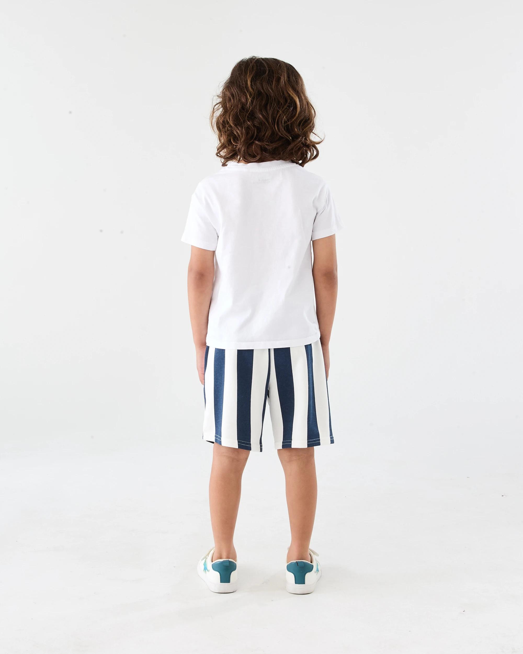 6 Bold Stripe Shorts Nvy Stripe, 6 of 6