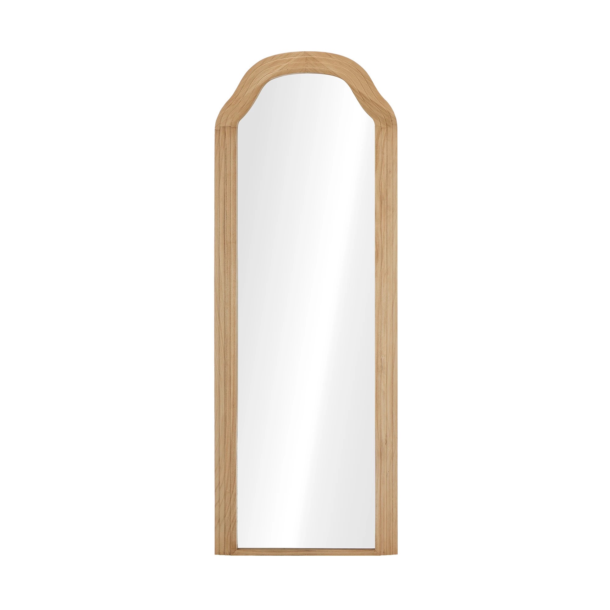 8 Oikiture Full Length Mirror Floor Makeup Mirrors 165x60cm Wood Bedroom - Natural, 8 of 10