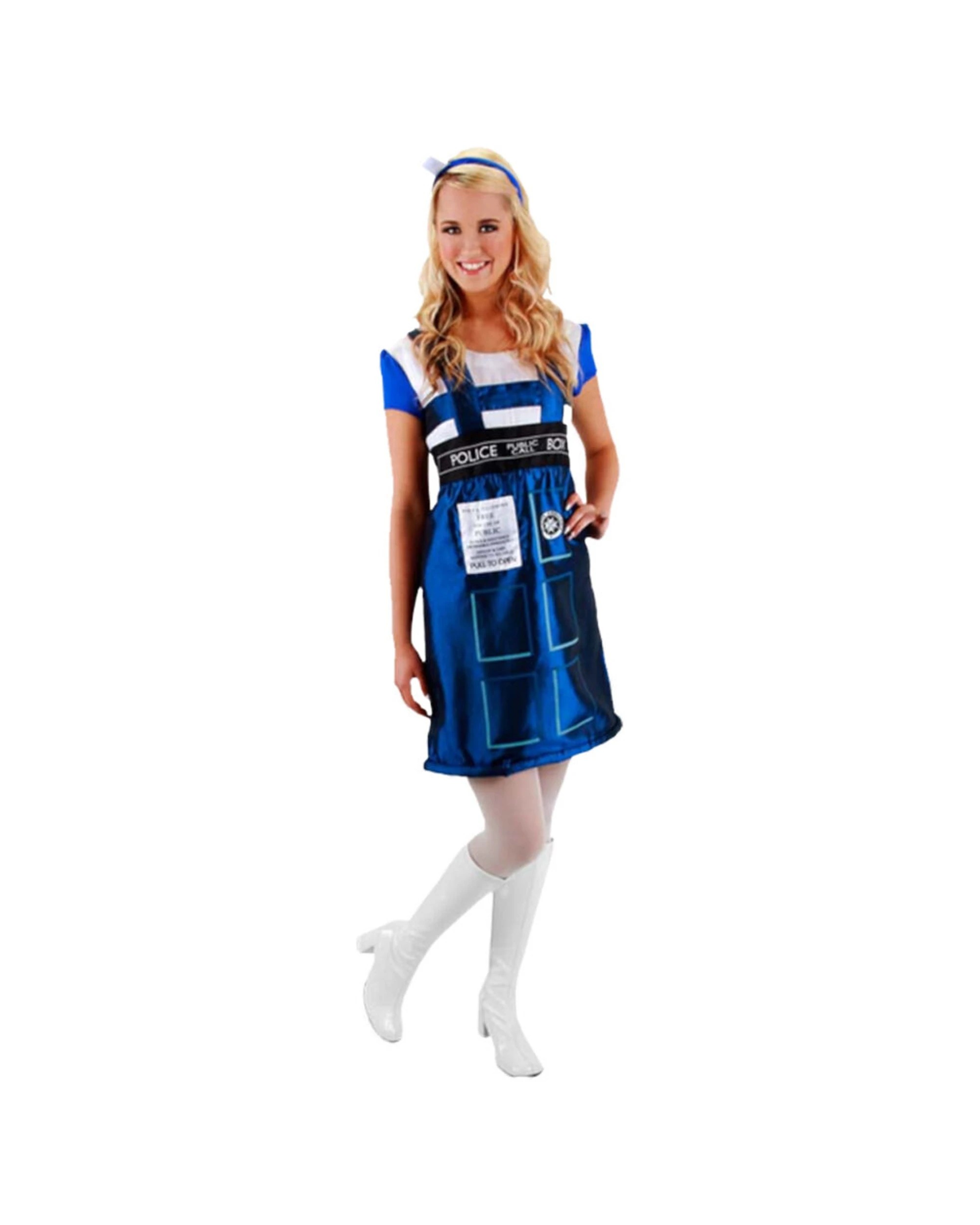 1 Doctor Who Tardis Women's Party Costume Dress L/XL - L-XL - Blue, 1 of 1
