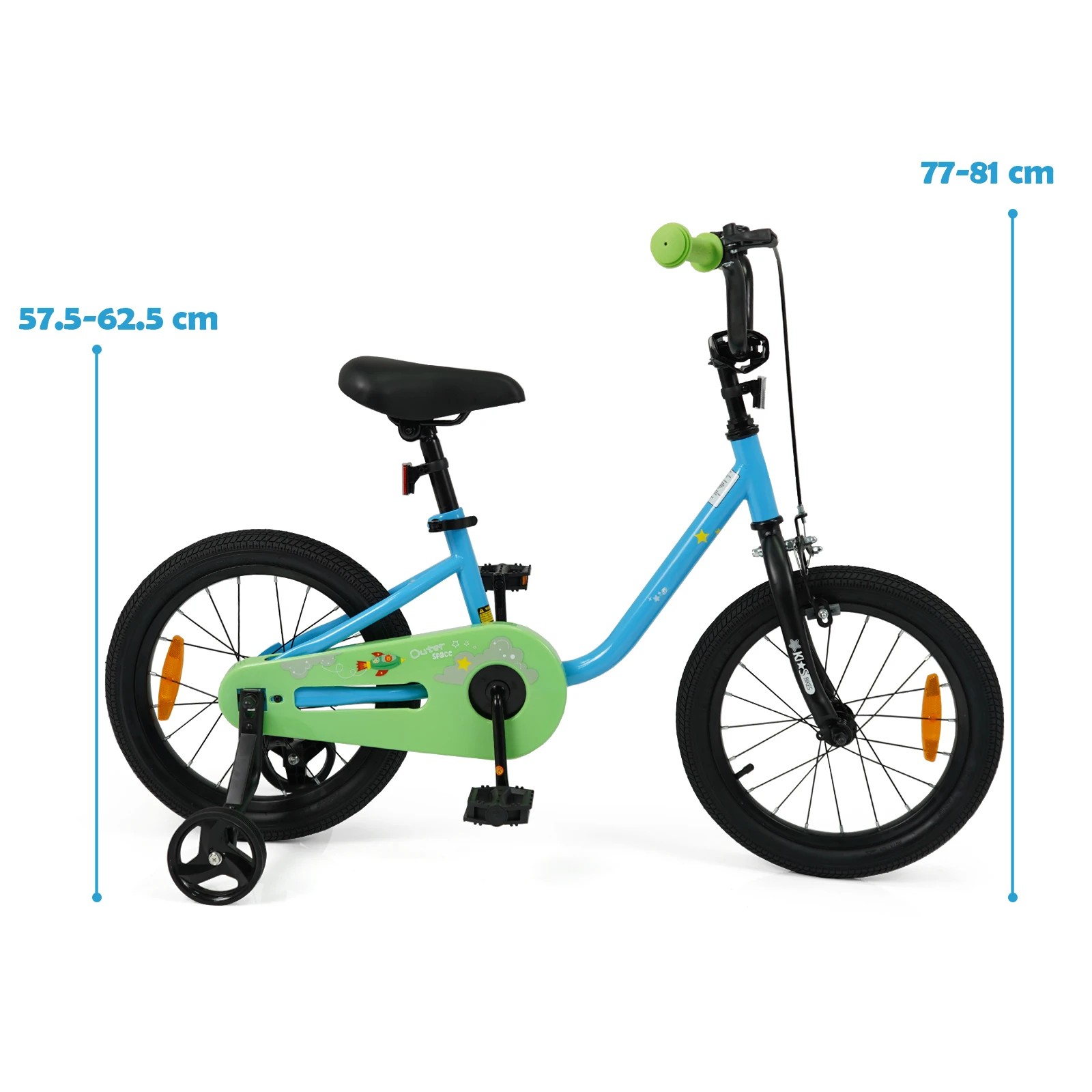 3 Costway 40cm Kids Bike Children Bicycle w/Training Wheel & Adjustable Seat - Blue, 3 of 3