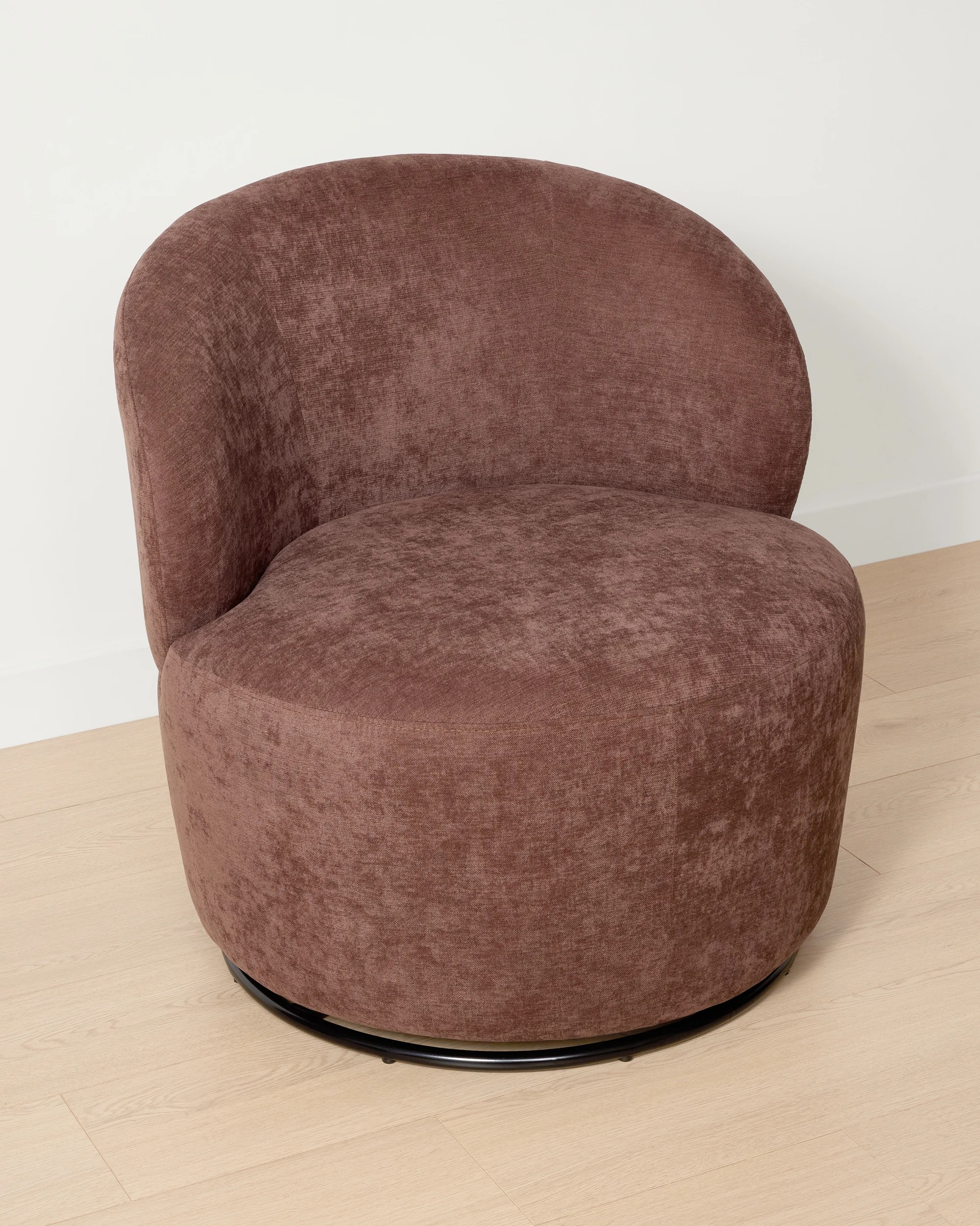 1 Clara Swivel Lounge Chair - Plum, 1 of 7