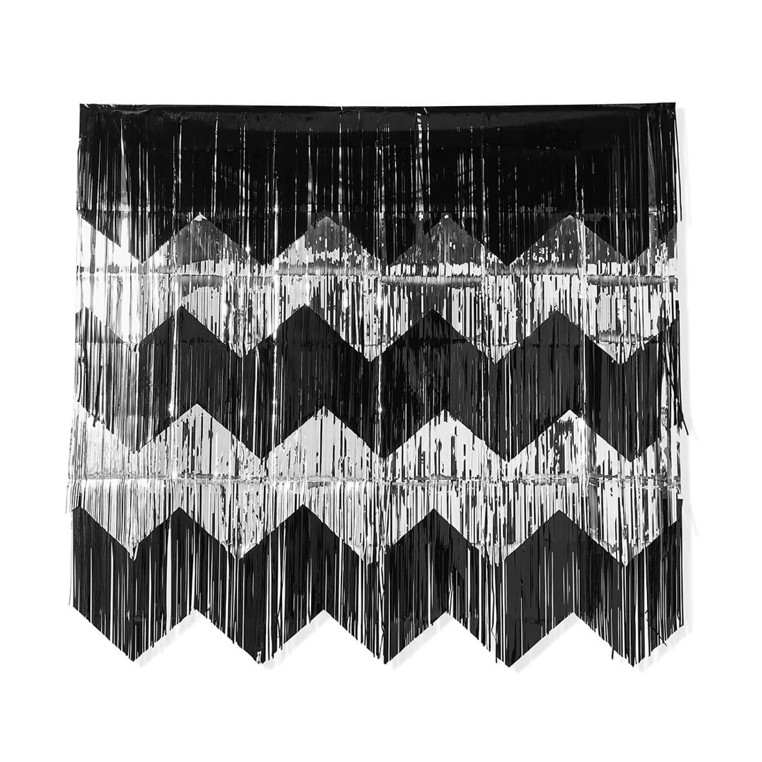 2 Silver Look and Black Foil Backdrop, 2 of 4