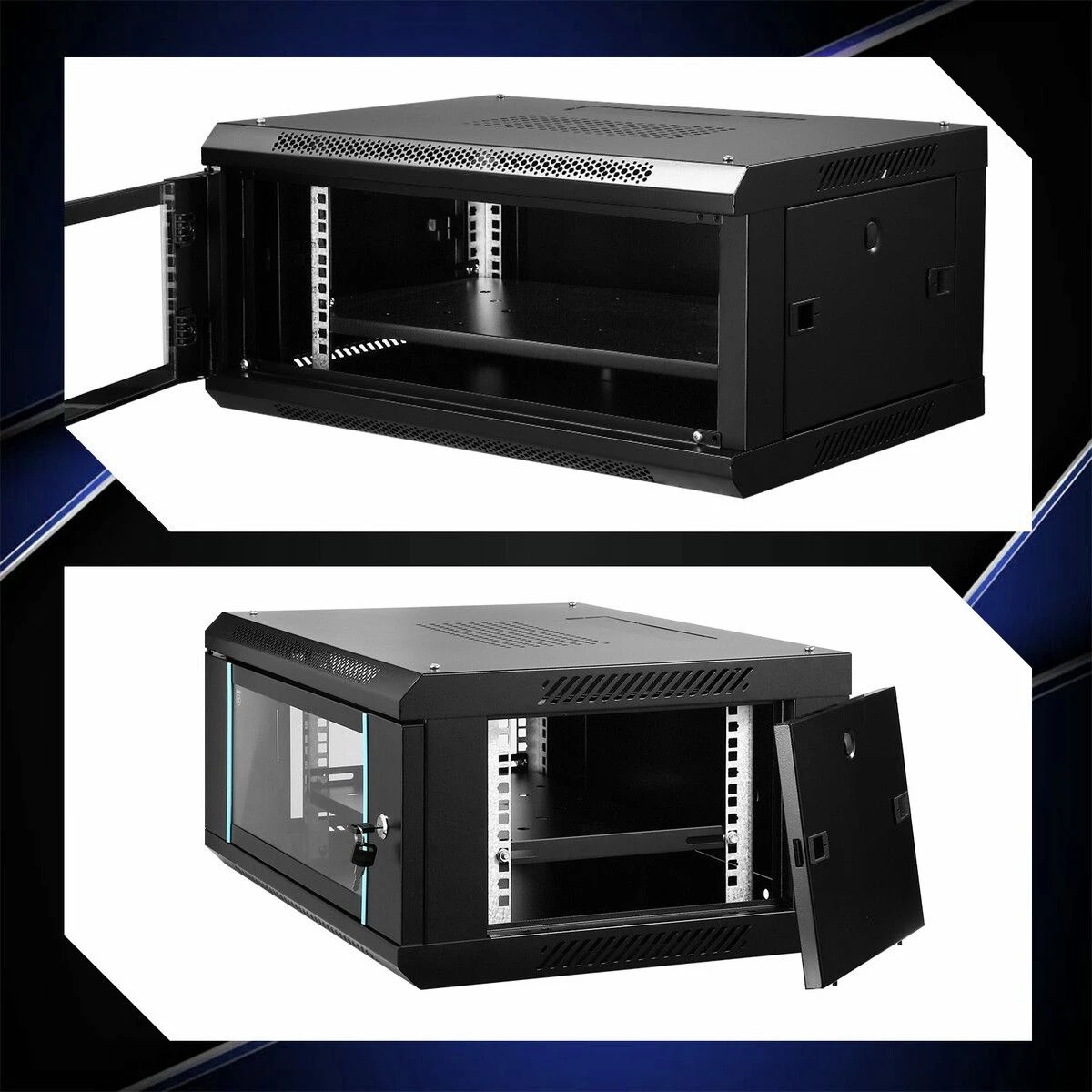 3 AUSWAY 4U Network Server Cabinet Wall Mount Data Rack Enclosure 19 Inch Deep, 3 of 7