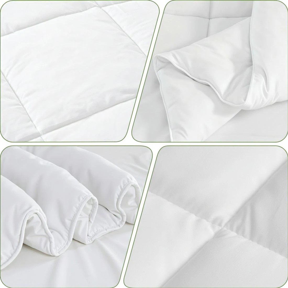 7 Giselle Bedding 200GSM Bamboo Quilt Summer Quilts All Season Doona Duvet - Queen Bed - White, 7 of 9