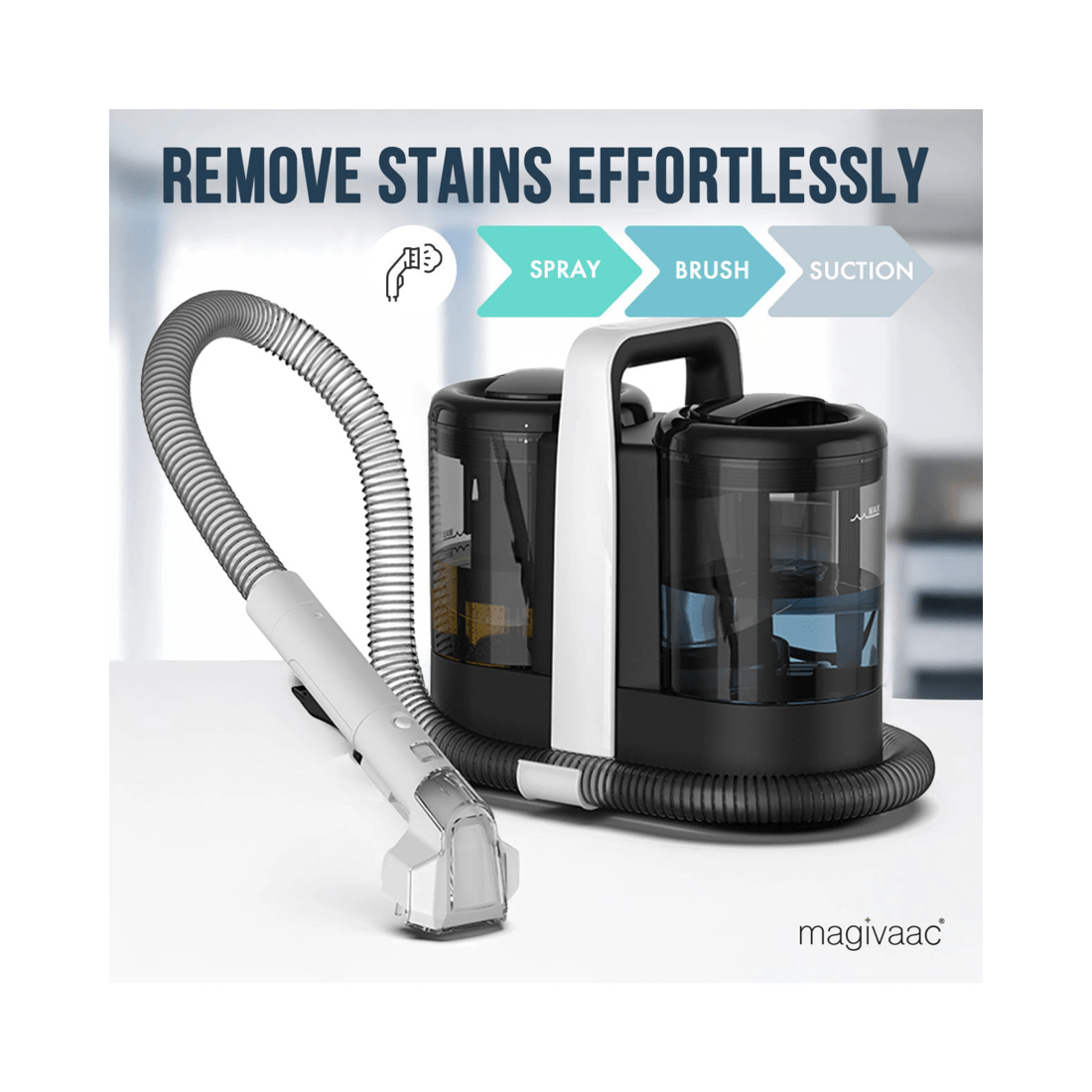 2 Magivaac 600W Spot Cleaner and Stain Remover Vacuum with Clear and Dirty Water Tanks, 2 of 10