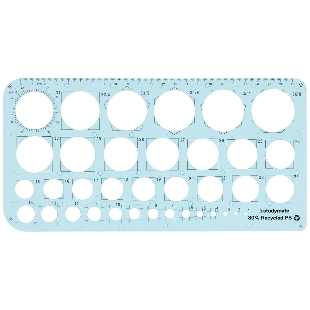 1 Studymate Recycled Circle Stencil Template, 1 of 2