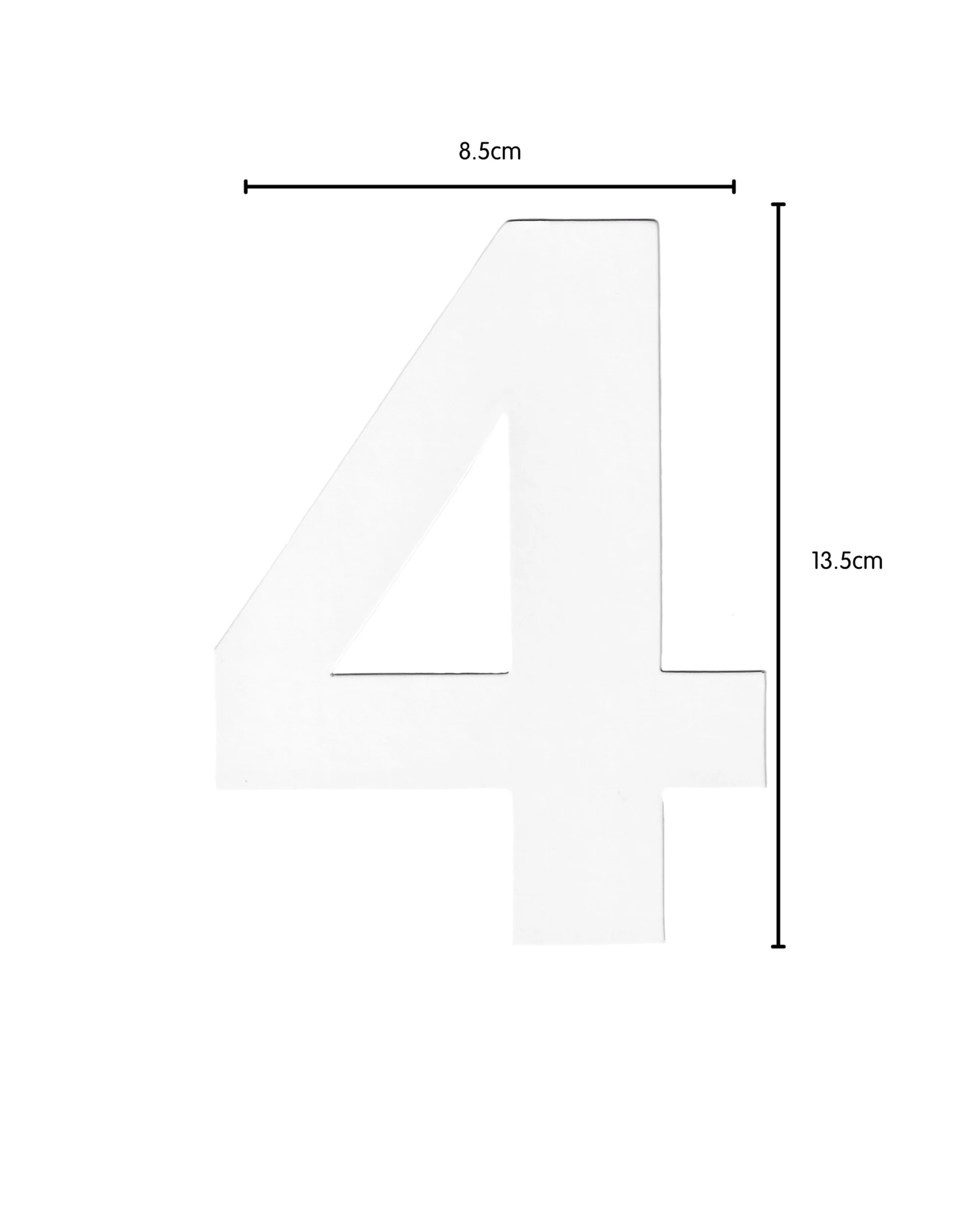2 Party Maker Cardboard Number 4 Pack of 2 - White, 2 of 3