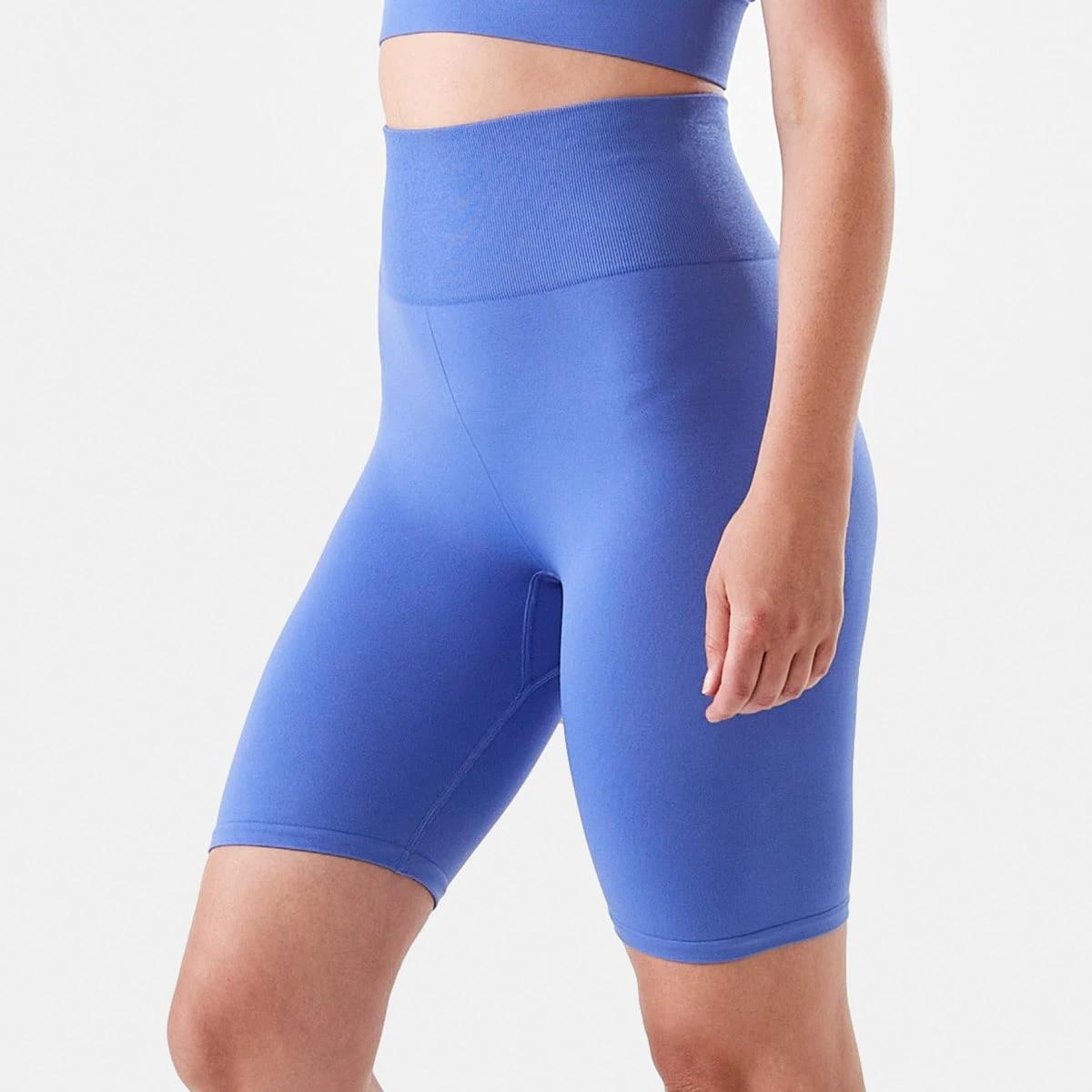 2 Active Womens Seamfree Bike Shorts Aurablue, 2 of 6