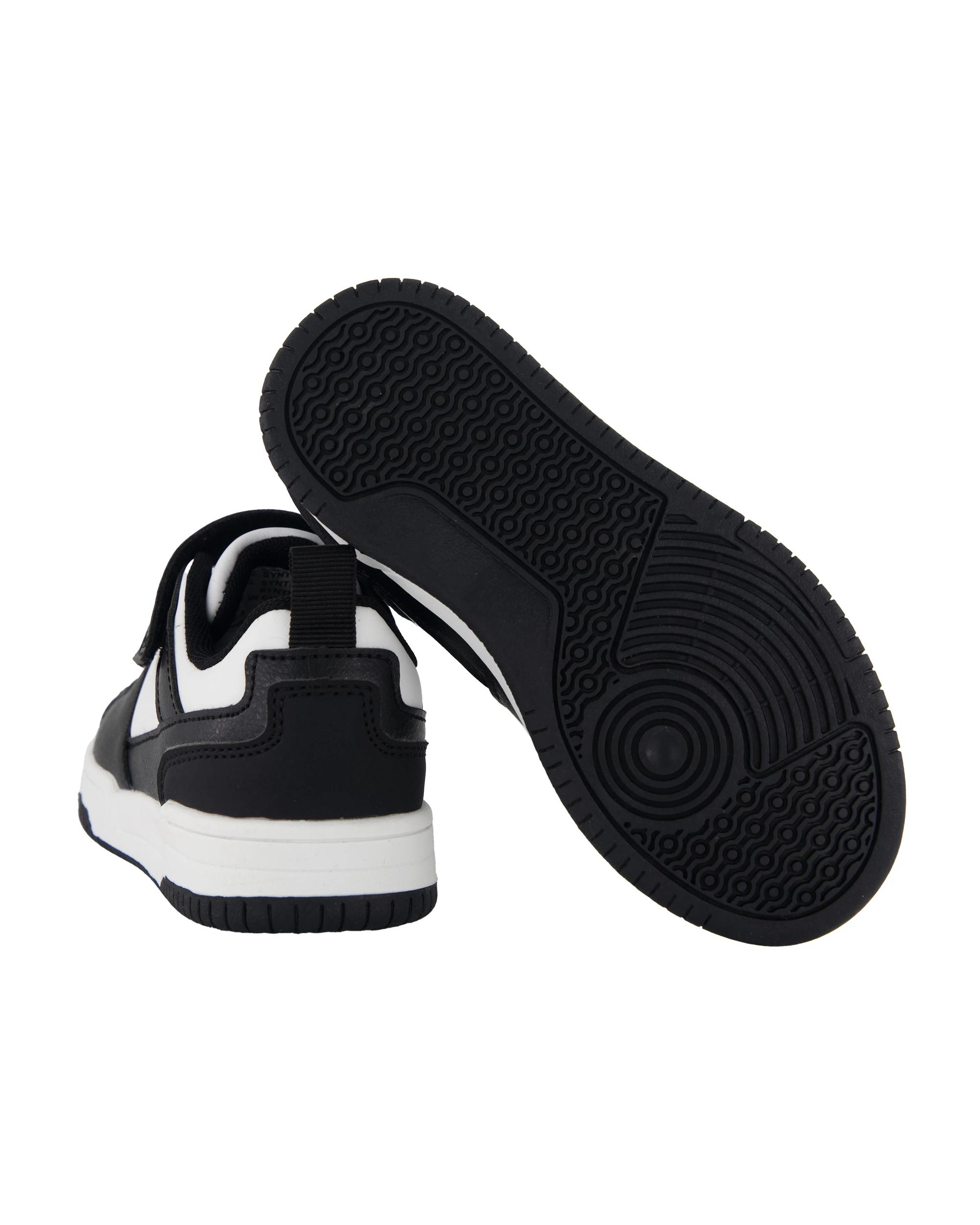 5 Junior Low Top Sneakers Blk Wht, 5 of 5