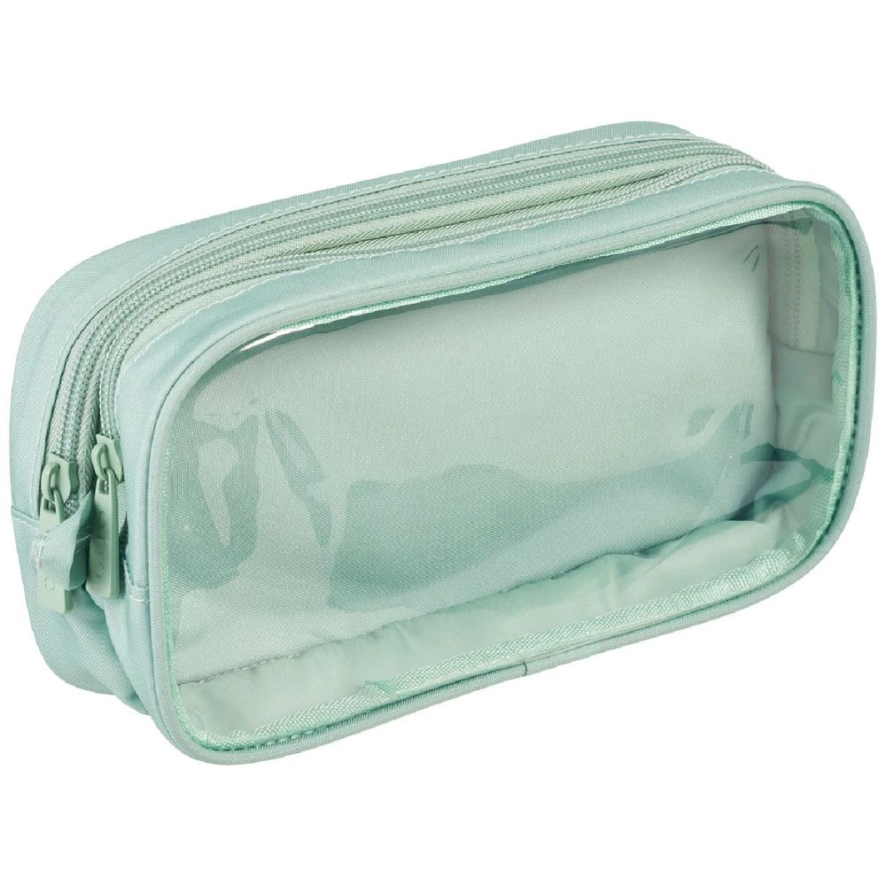 1 Otto 2 Zip Pencil Case Green, 1 of 3