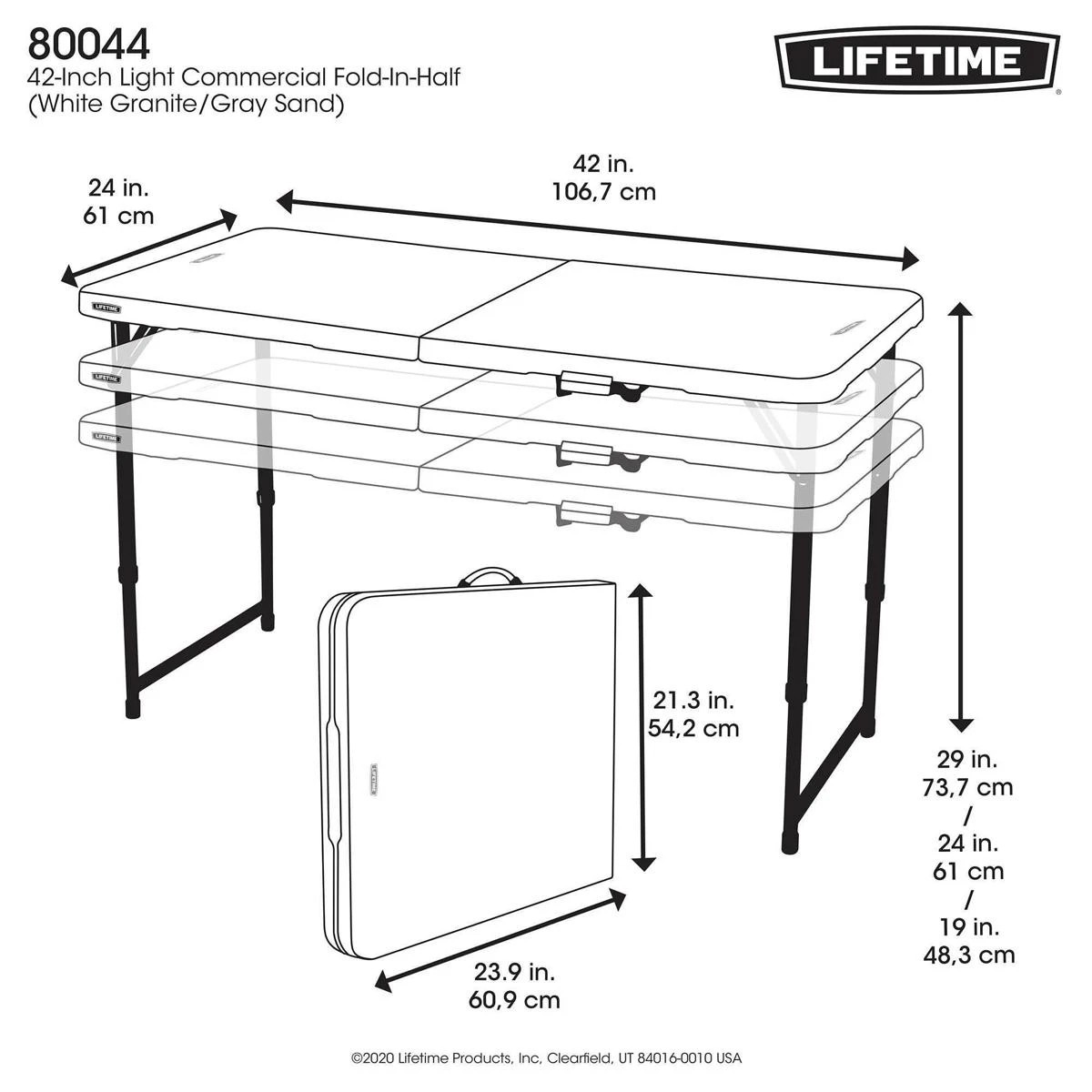 8 Lifetime Blow Mould Table 42 in. / 1.06m, 8 of 8