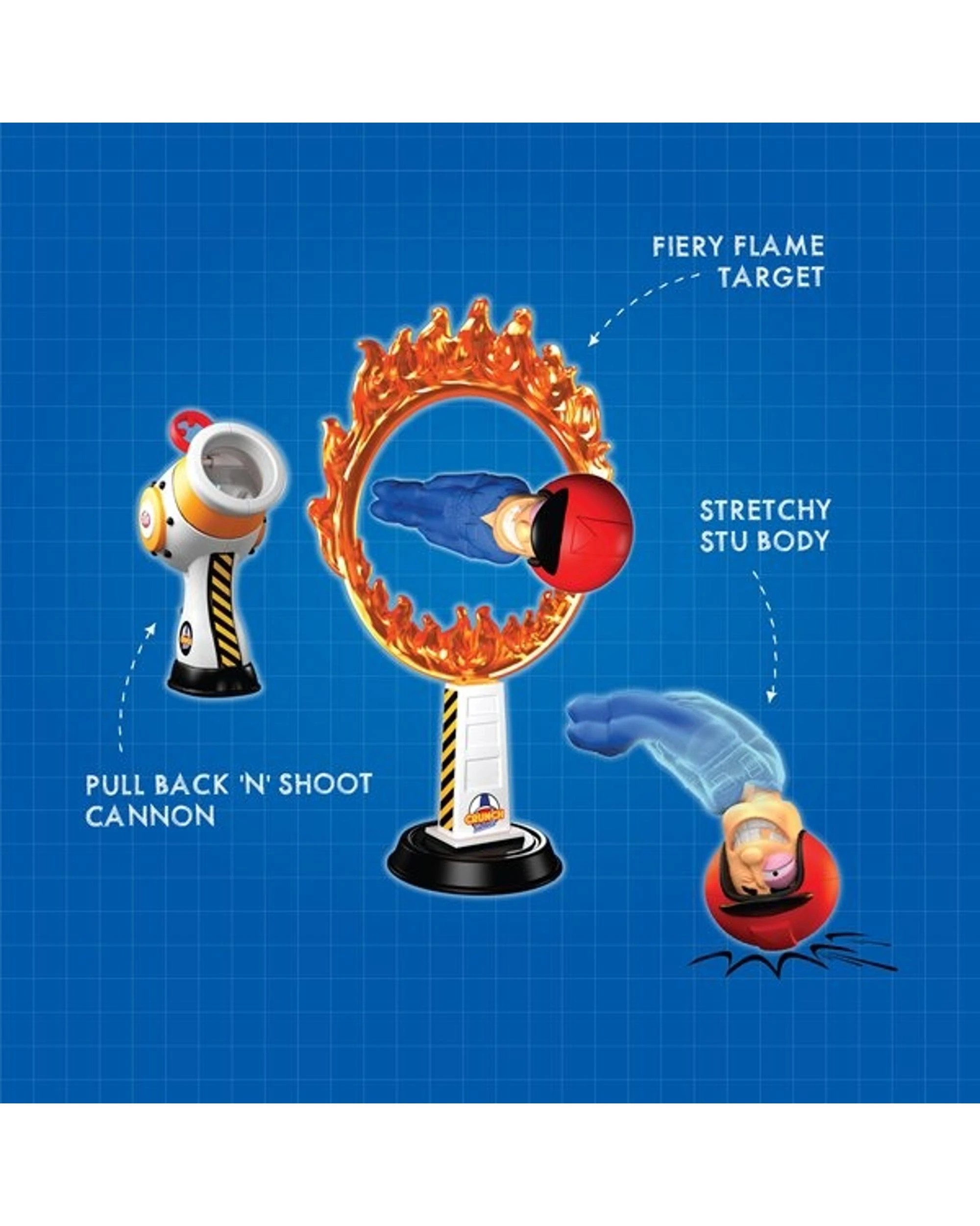 6 Stuntman Stu Hot Shot Cannon Blast Action Figure, 6 of 6
