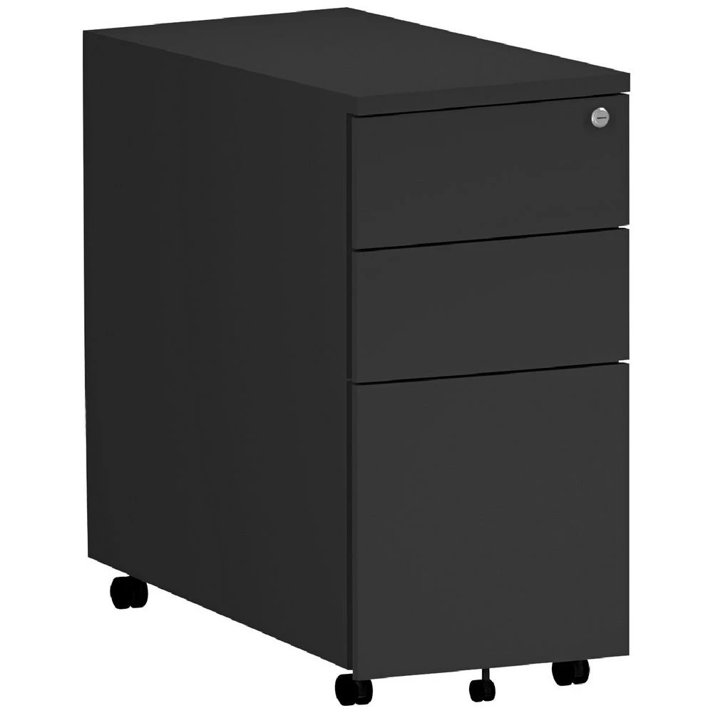 1 Stilford Pro Slim Filing Pedestal AFRDI Black Cabinets Pedestals, 1 of 7