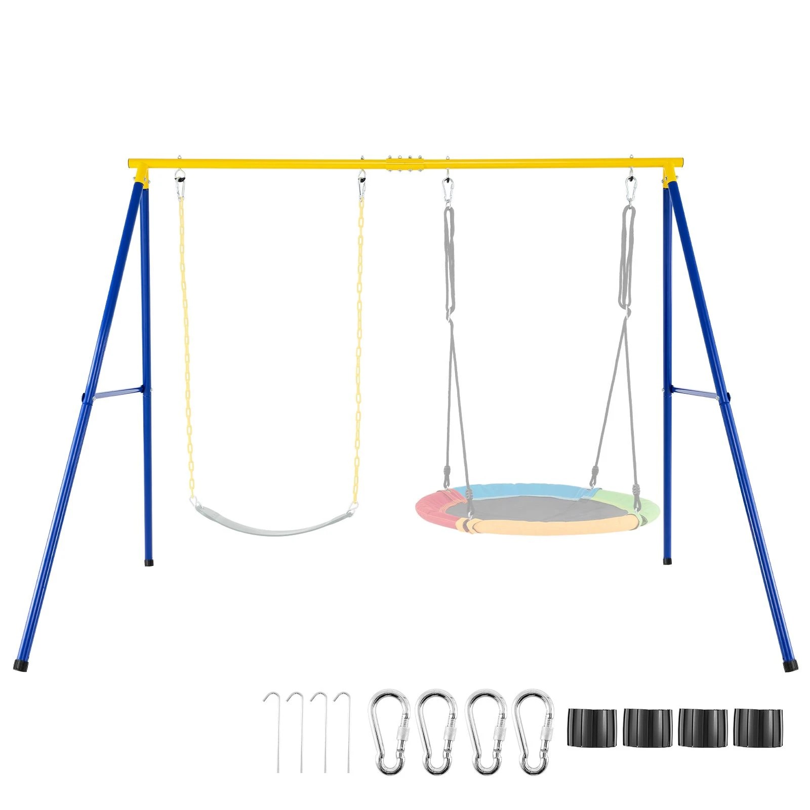 1 Costway Metal Swing Frame 2 Seat Outdoor Swing Rack (No Swing Seat), 1 of 6