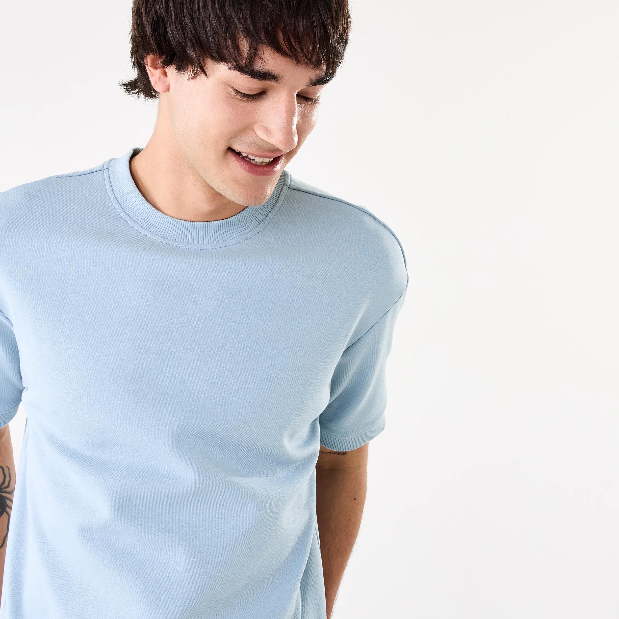 5 Oversized Interlock T-shirt Blu Fog, 5 of 7