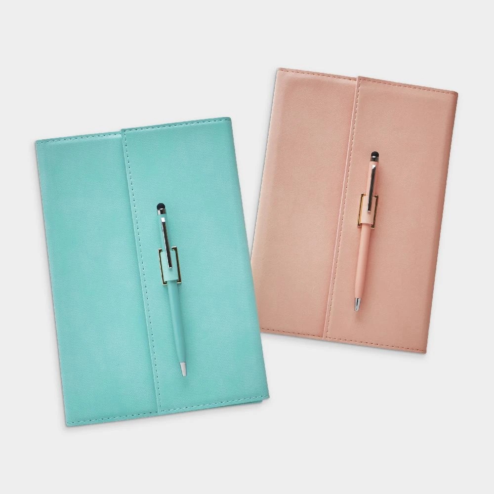 4 Otto A5 Tri-Fold Notebook with Pen 192 Pages Pink, 4 of 4