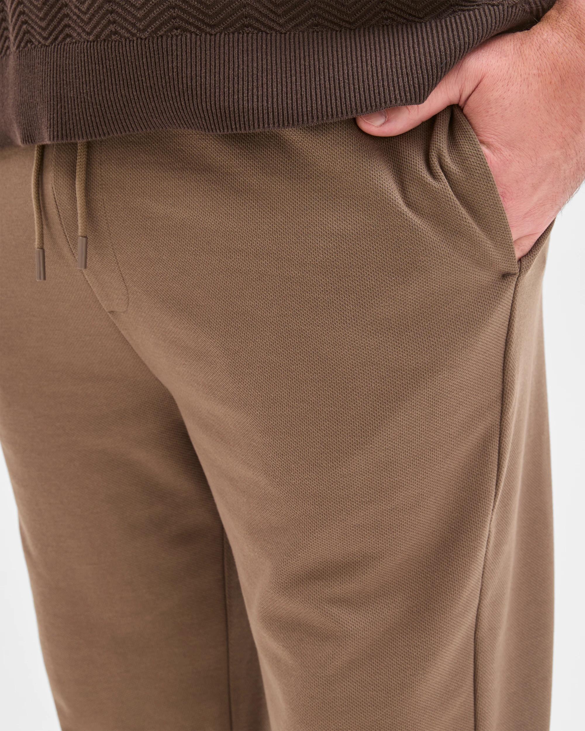 2 Target Man Plus Plus Size Textured Trackpants MUSHROOM, 2 of 6
