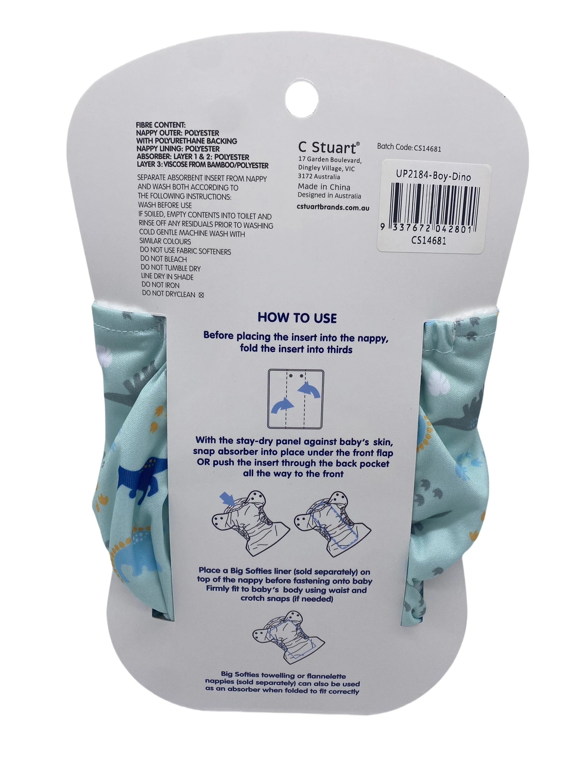 4 Big Softies Reusable Nappy With Insert Absorber, 4 of 5