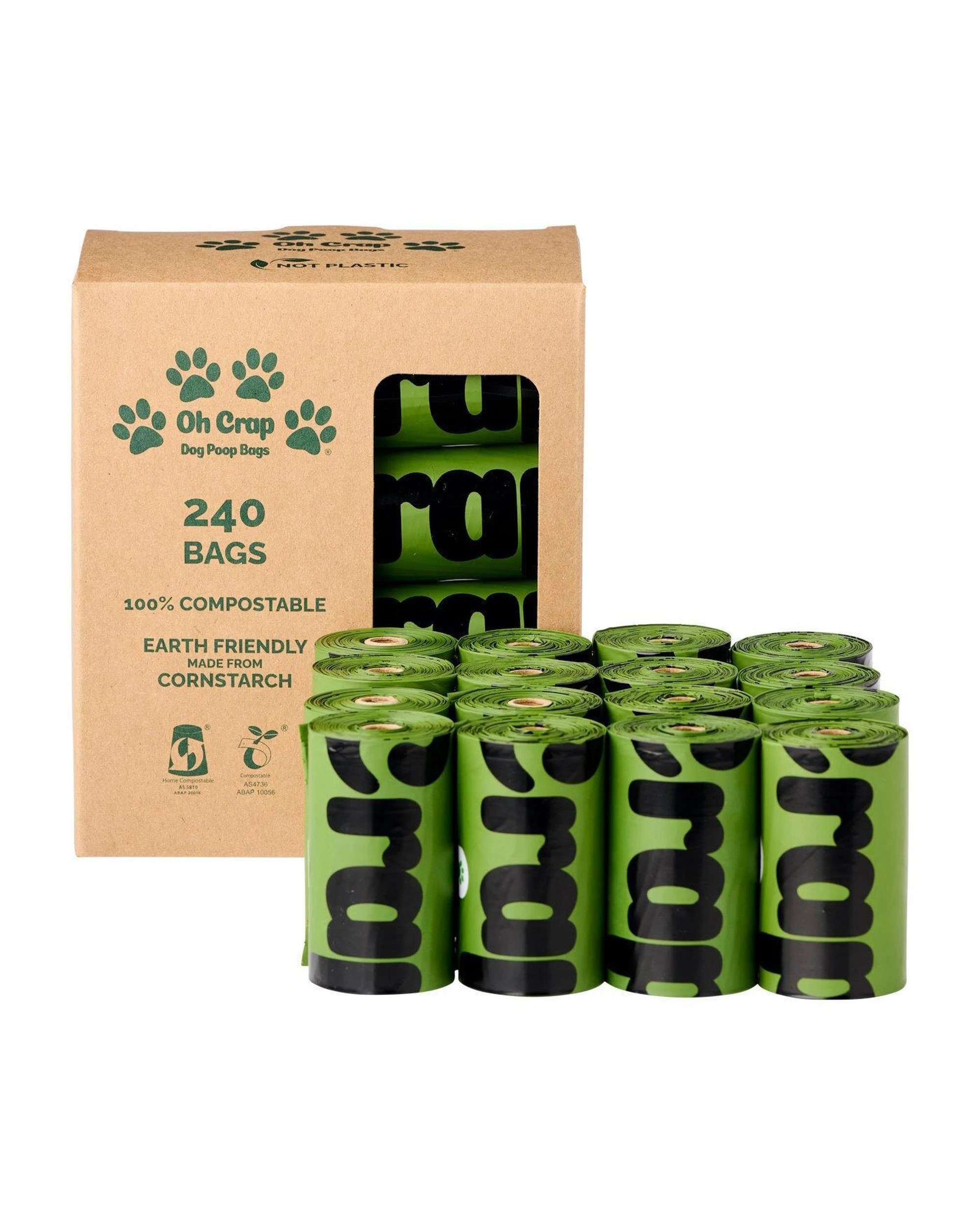 1 Oh Crap Dog Poop Compostable Dog Waste Bags Eco Friendly 240 Pack, 1 of 1