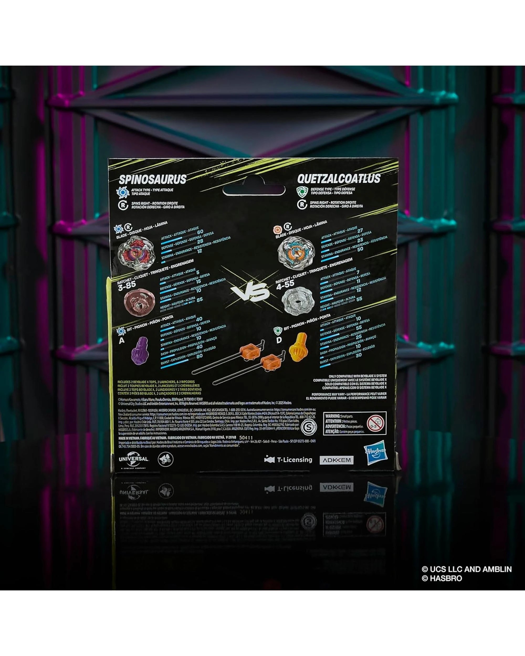 6 Beyblade X Jurassic World Spinosaurus vs Quetzalcoatlus Multipack Set, 6 of 6