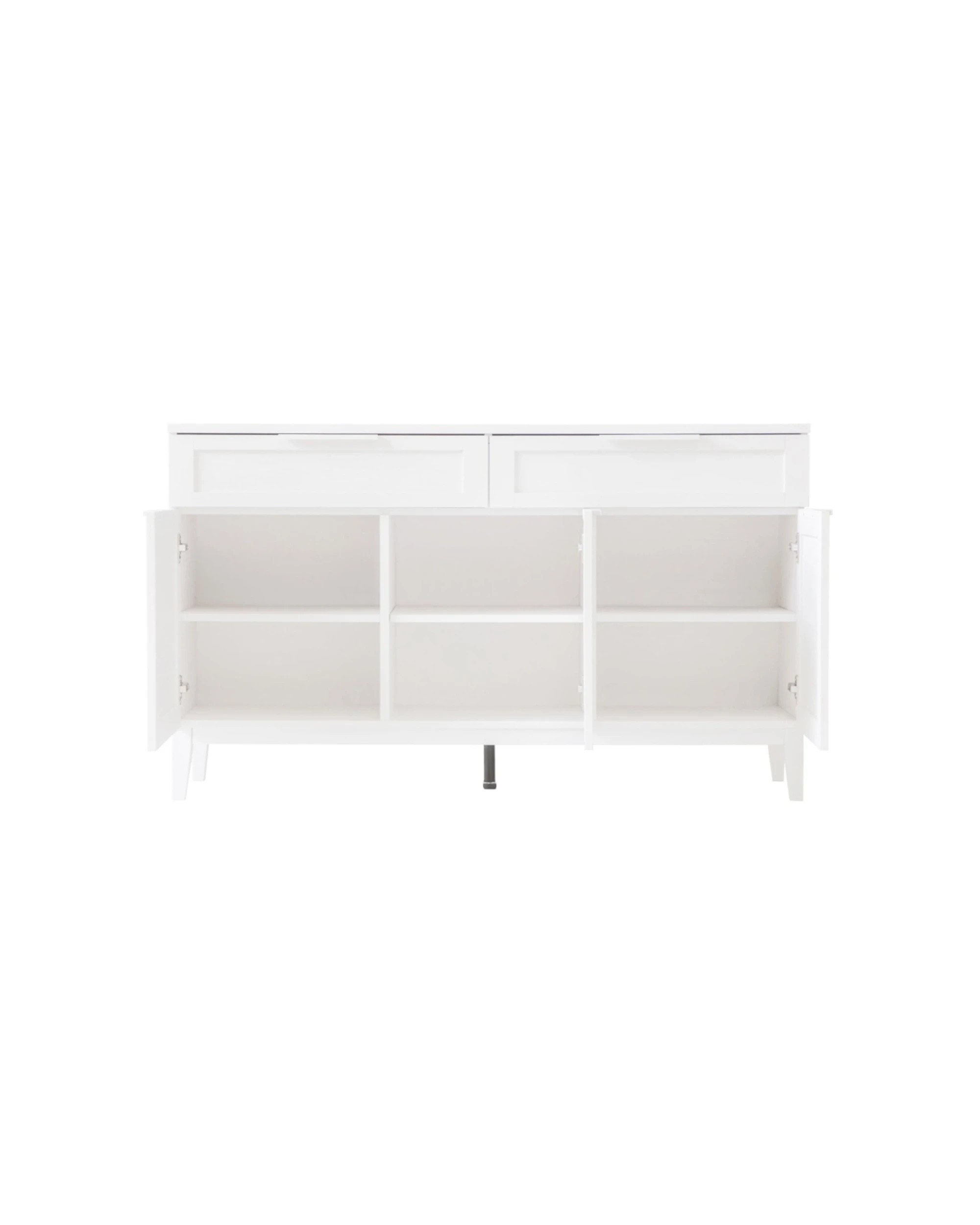 4 Alpine Bay Tenley 2 Drawer 3 Door Wood-Look Finish Sideboard Cabinet - White, 4 of 9