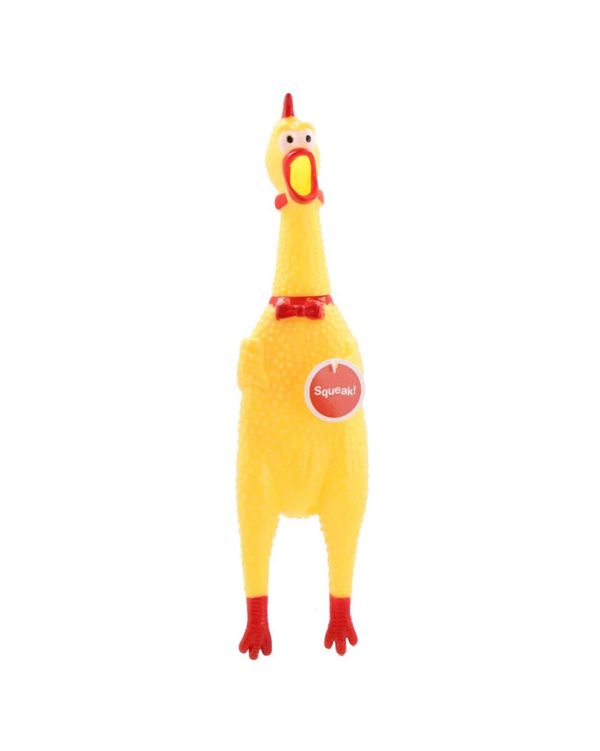 2 Paws And Claws 32cm Squawking Vinyl Rubber Chicken Dog Toy Chew Squeaking Yellow
 - Yellow, 2 of 2
